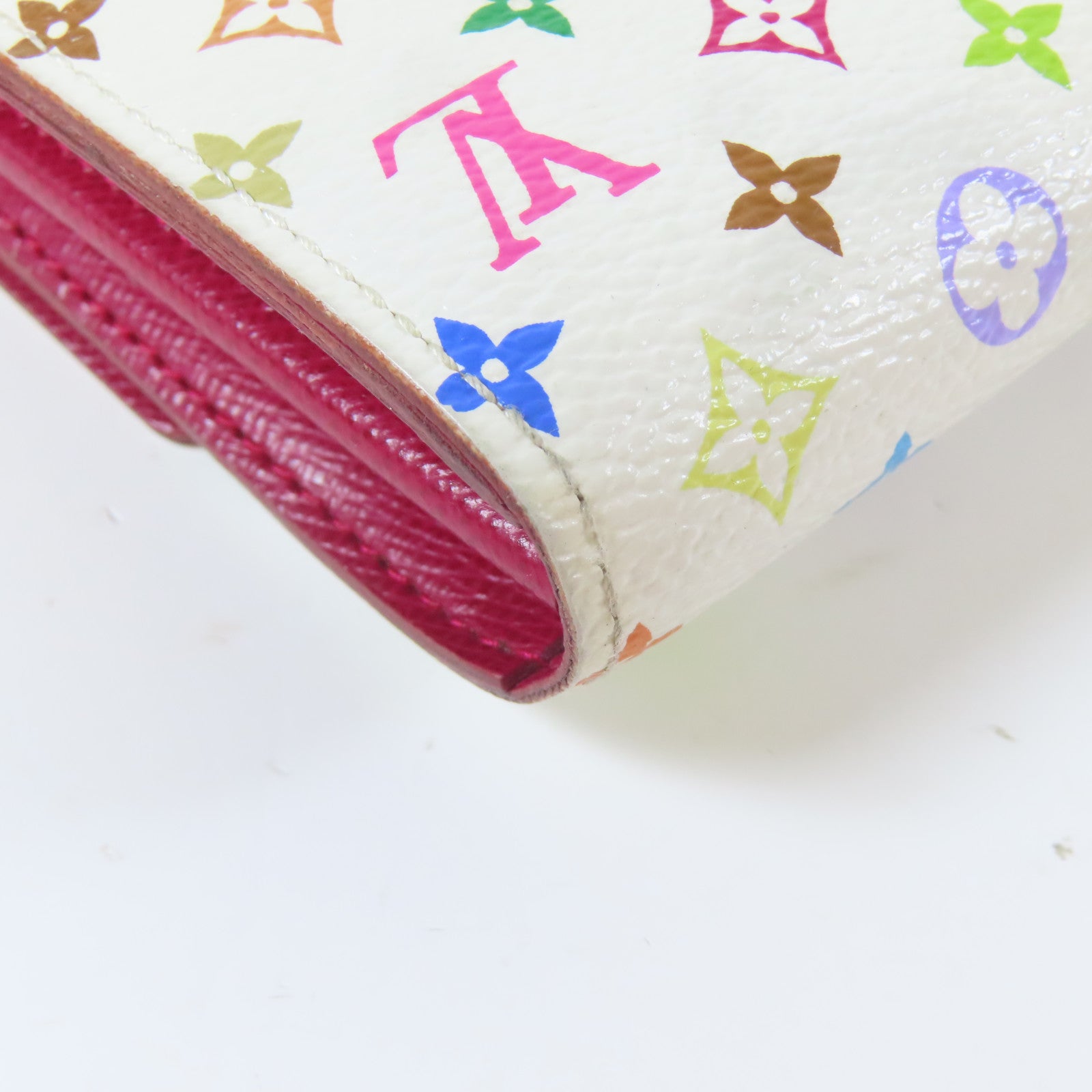 LOUIS VUITTON 【激減優惠】Monogram Multicolore Portefeuille Sarah金扣長錢包白色/多色