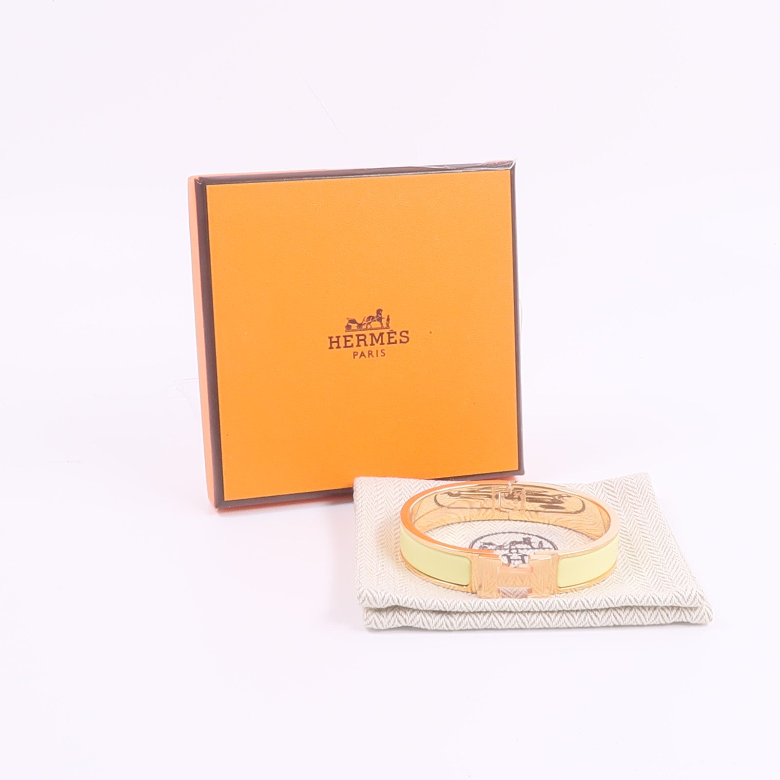 HERMES 金屬/琺瑯Clic H Bracelet手鐲