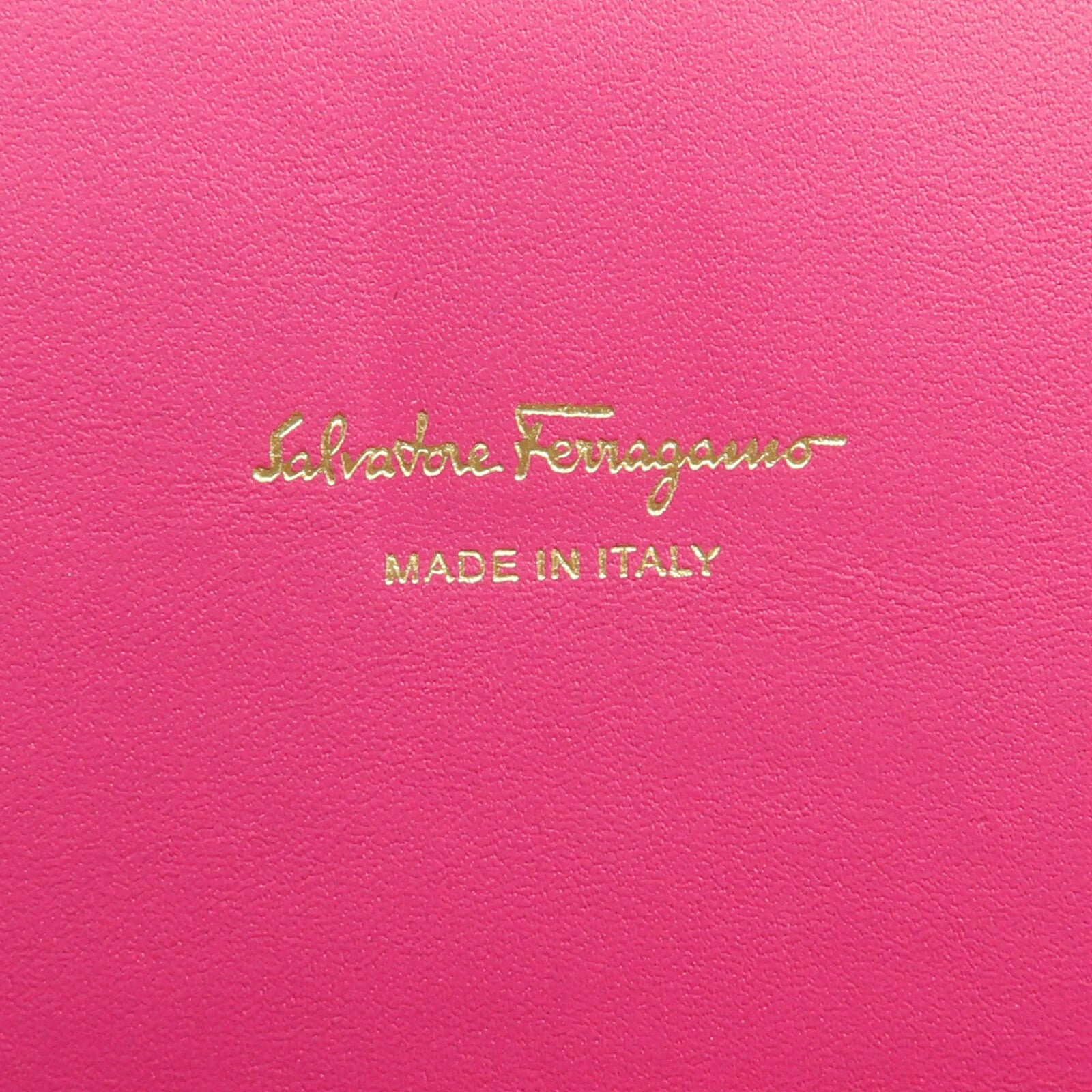 Salvatore Ferragamo 蛇皮皮革/牛皮皮革Long Wallet金扣長錢包