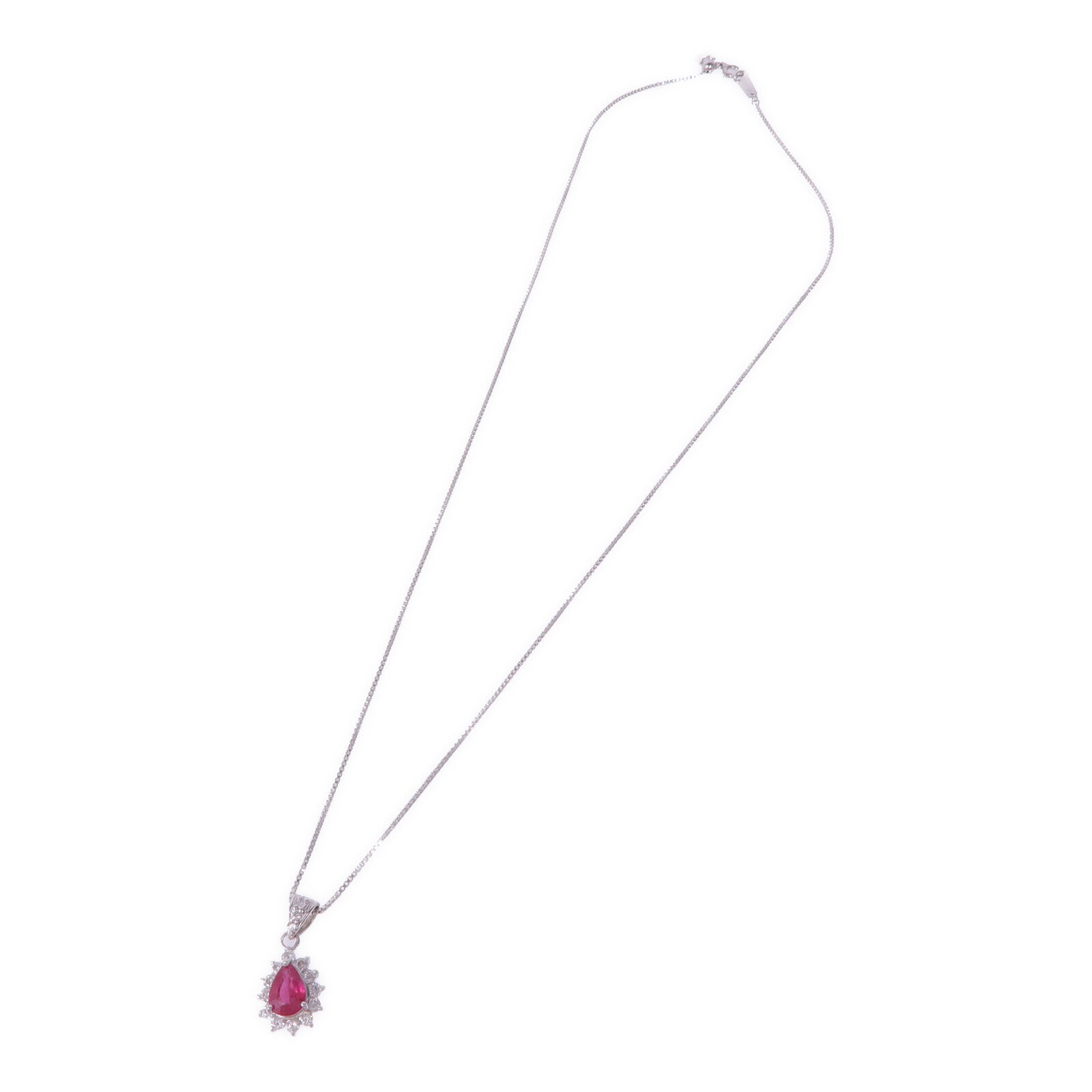JEWELRY 18K白金Ruby Diamond Necklace紅寶石/鑽石項鍊