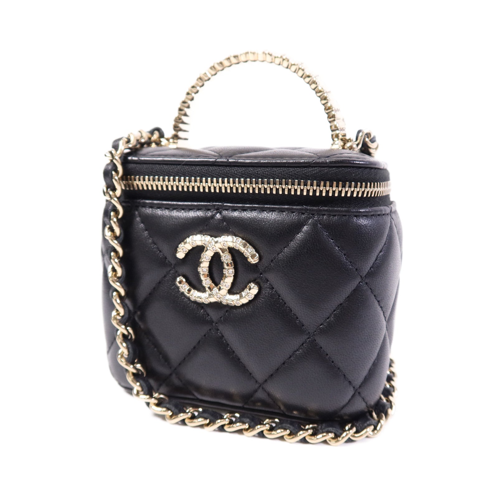 CHANEL 羊皮皮革Chain Shoulder Bag金扣鏈帶肩背袋