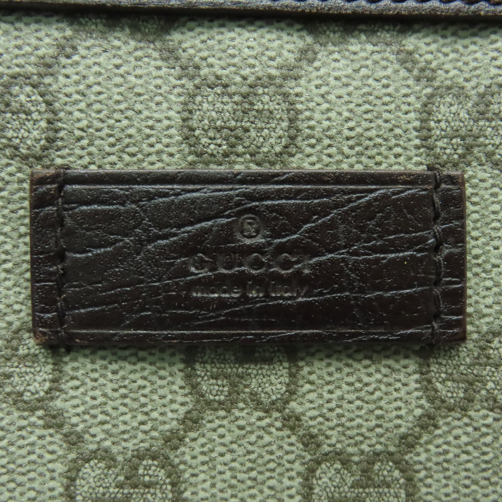 GUCCI 【激減優惠】塗層帆布Shoulder Bag銀扣肩背袋啡色