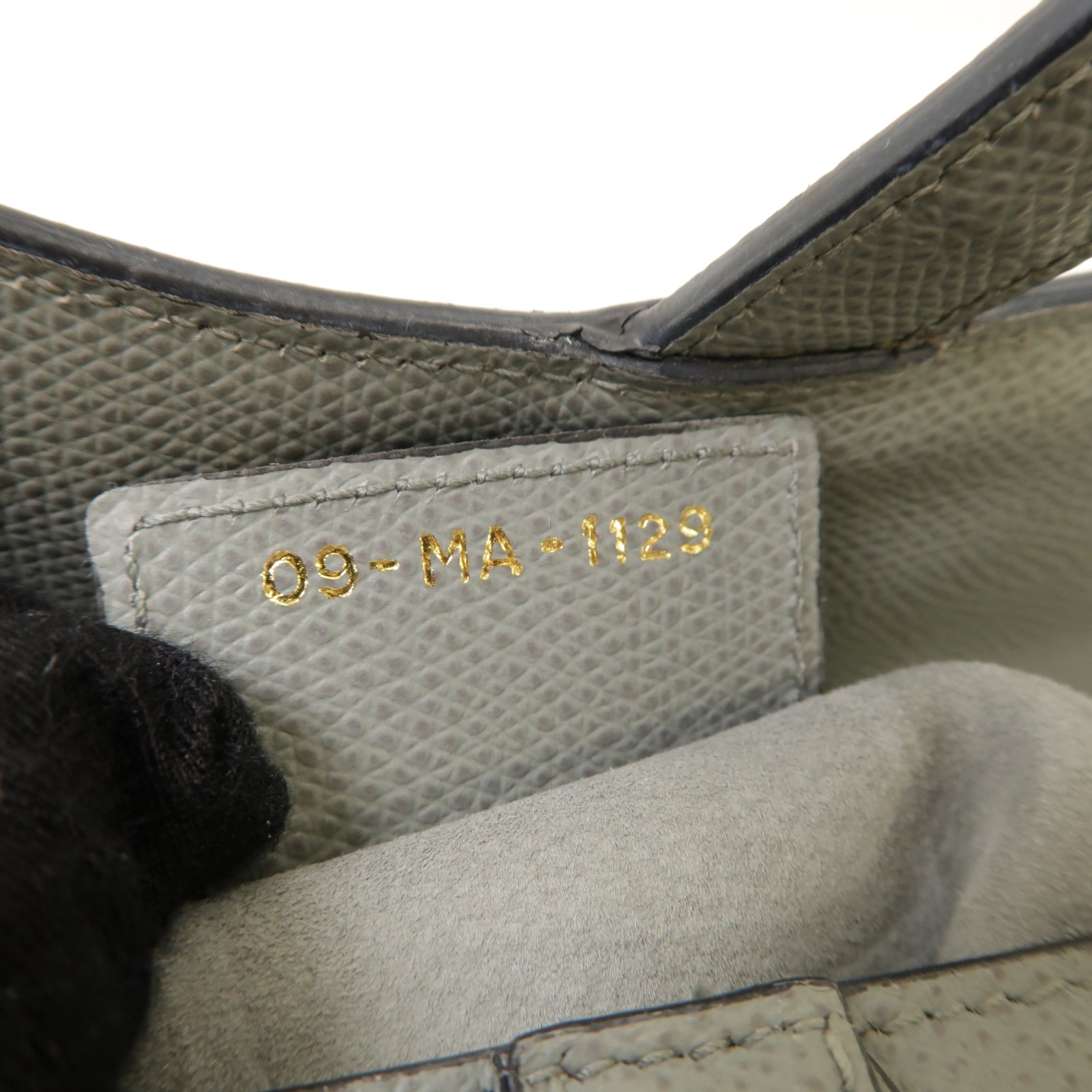 Dior 牛皮皮革Saddle金扣肩背袋灰色