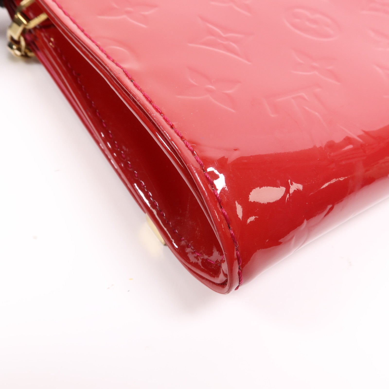 LOUIS VUITTON Monogram Vernis Clutch Ana Shoulder Bag金扣鏈帶肩背袋