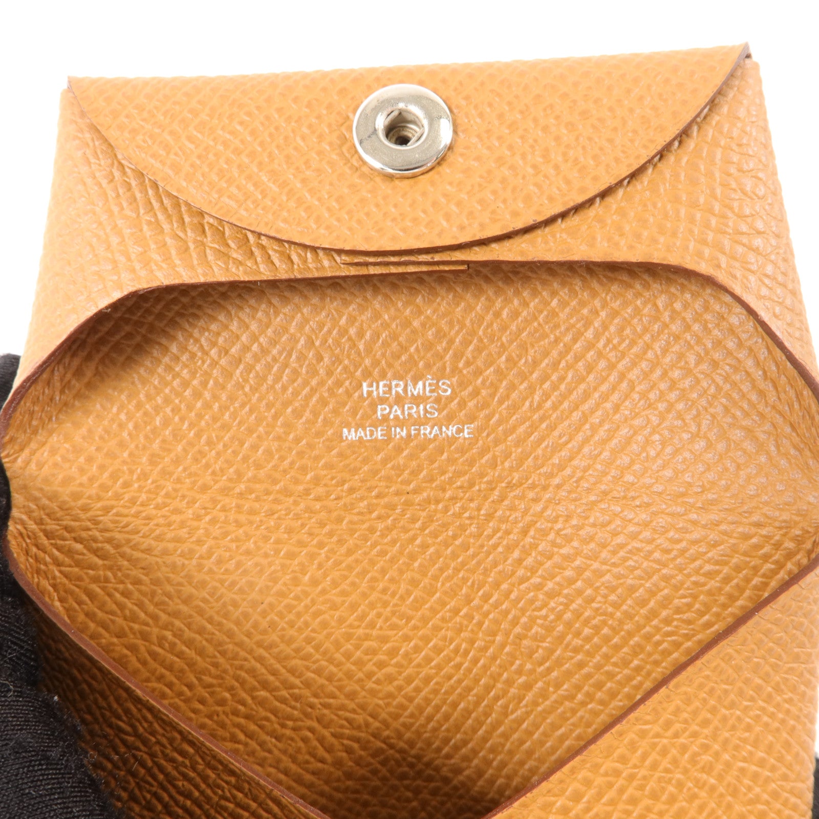 HERMES Epsom皮革Bastia Change Purse零錢包Gold