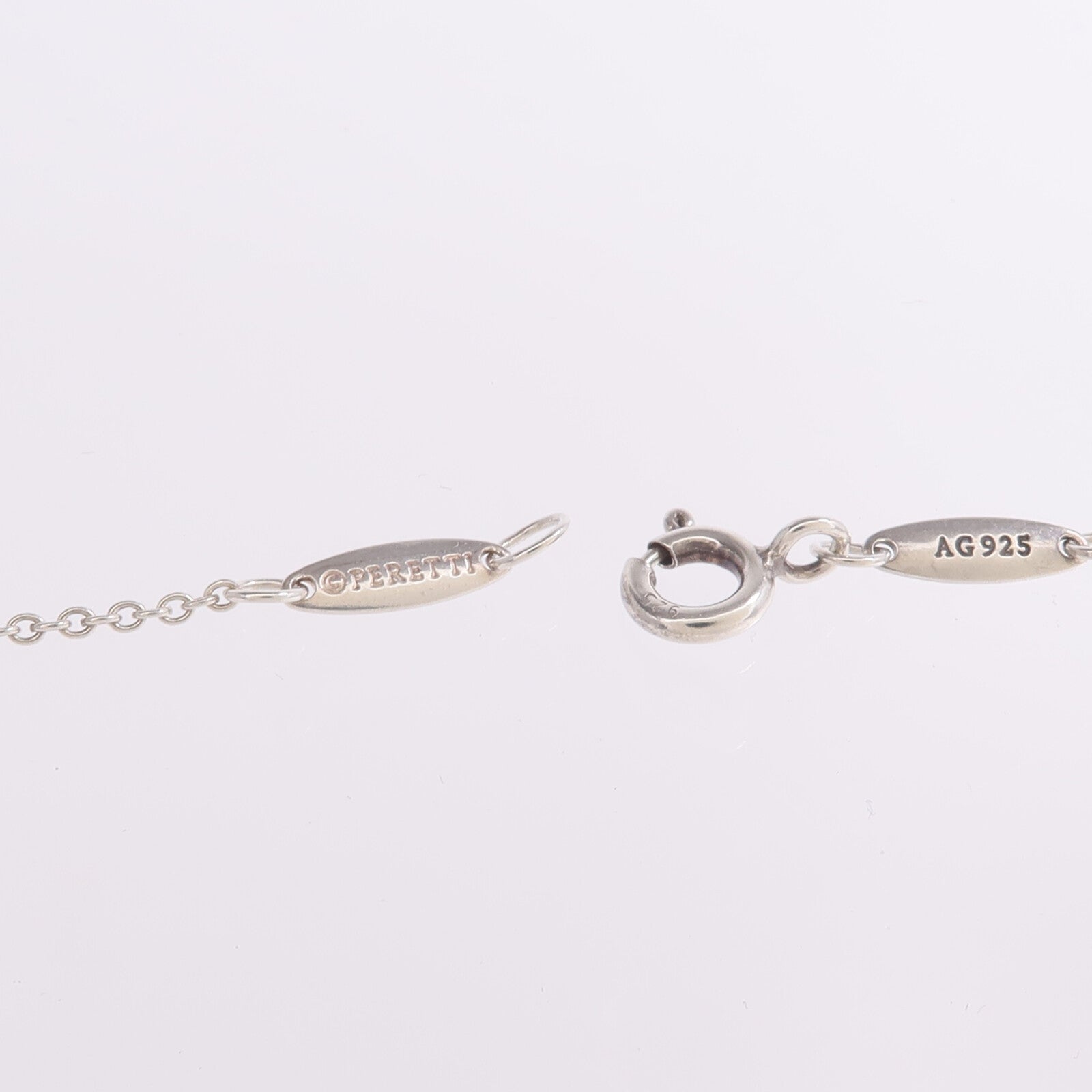 TIFFANY＆CO 925純銀Elsa Peretti Bean Pendant項鍊
