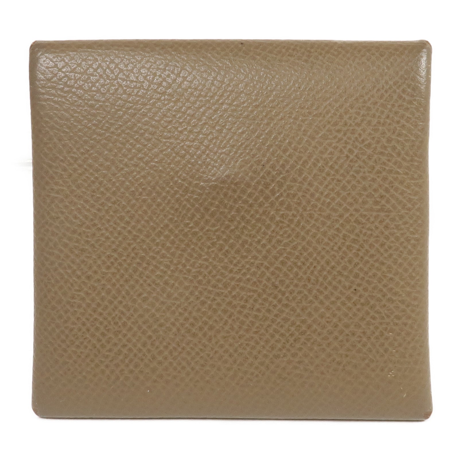 HERMES Epsom皮革Bastia Coin Case銀扣零錢包Etoupe