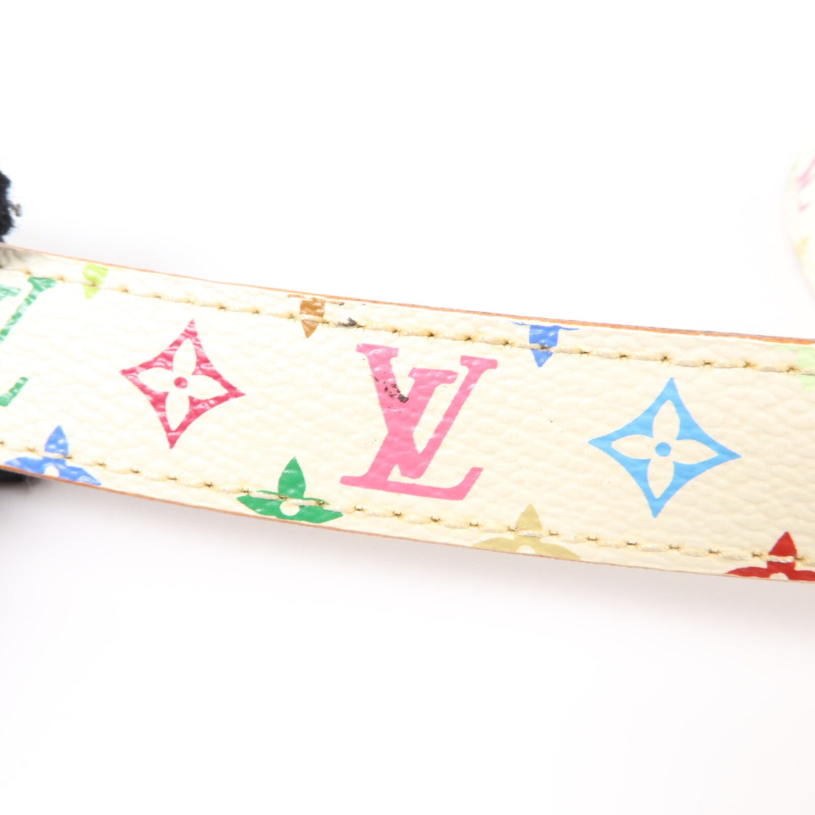 LOUIS VUITTON Monogram Multicolore Belt 90cm金扣腰帶