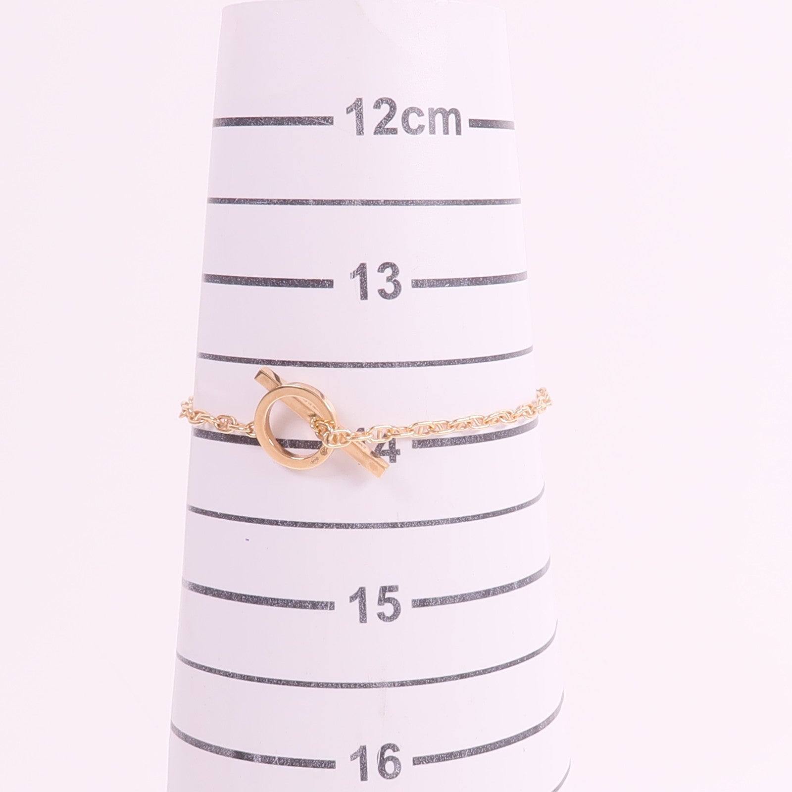 HERMES 18K玫瑰金Chaine d'ancre Contour Bracelet鑽石手鏈