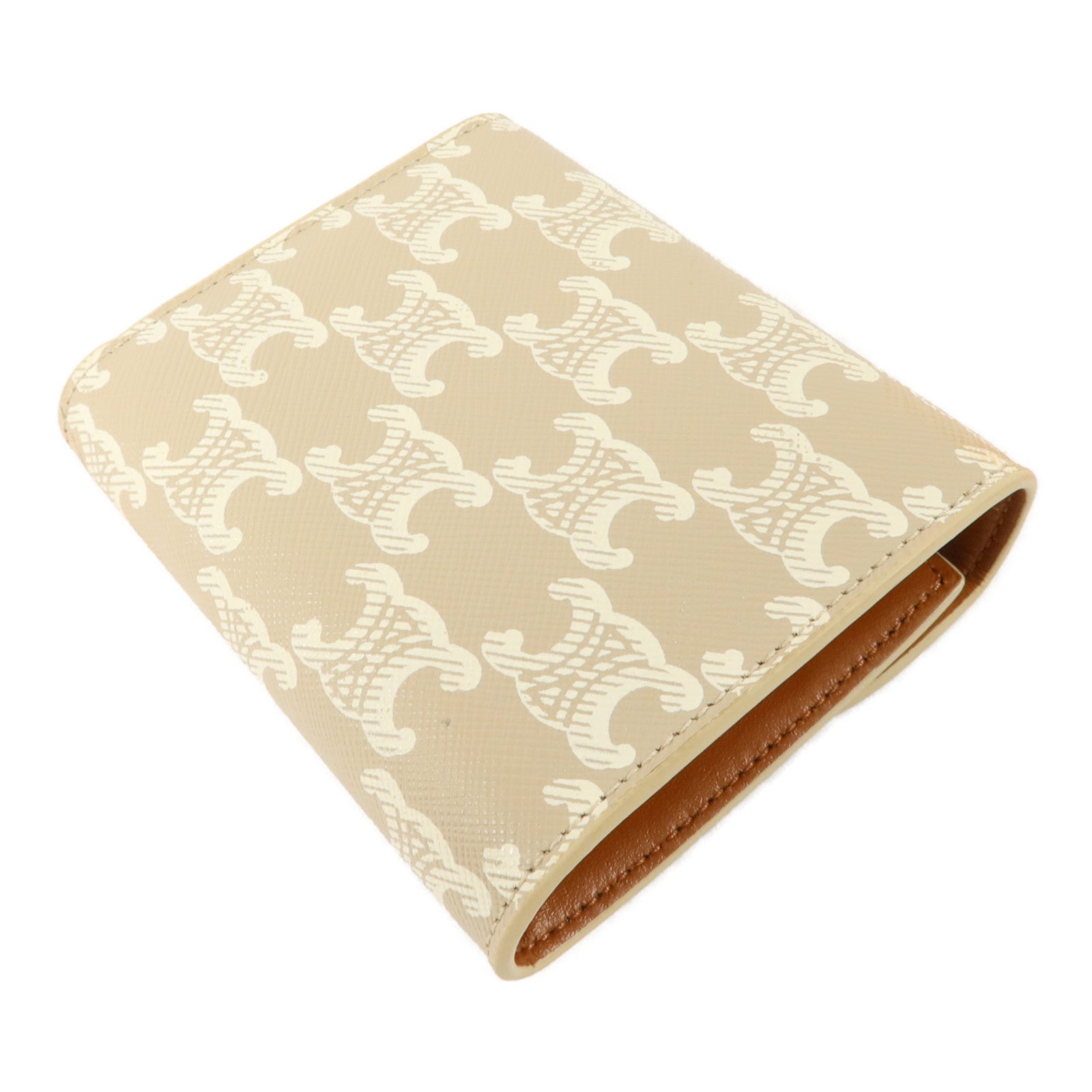 CELINE 塗層帆布Triomphe Small Flap Wallet錢包