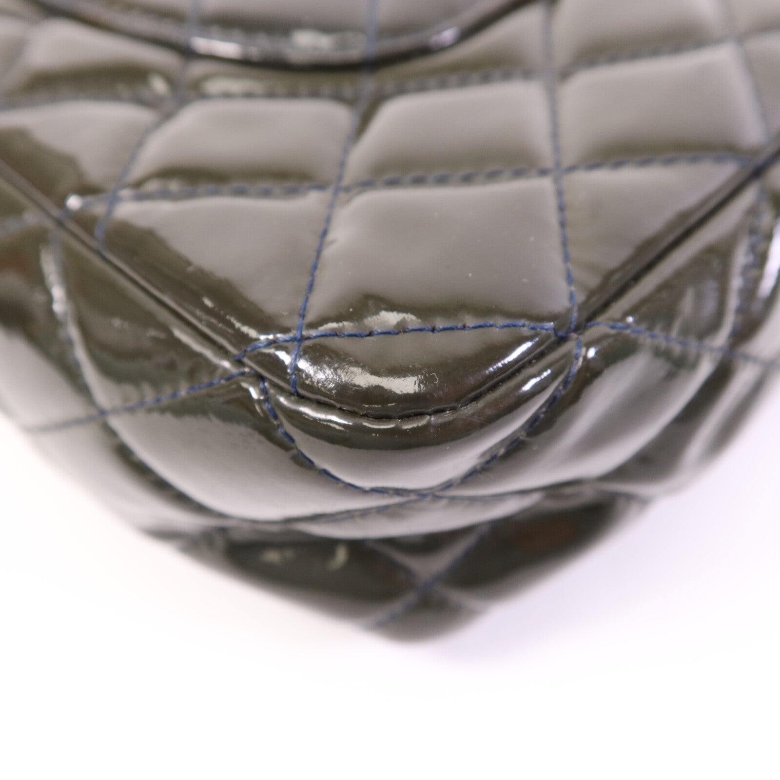 CHANEL 漆皮皮革Classic 25銀扣鏈帶肩背袋
