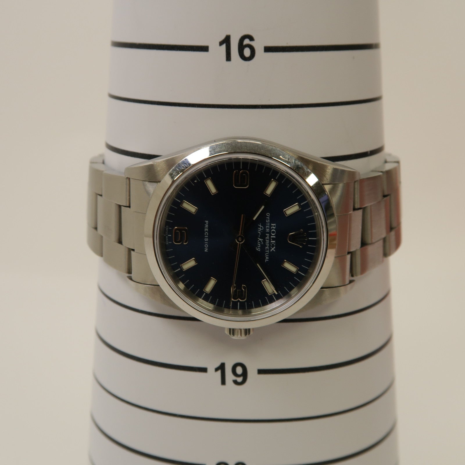 ROLEX Air King 34mm不鏽鋼自動機芯手錶藍色