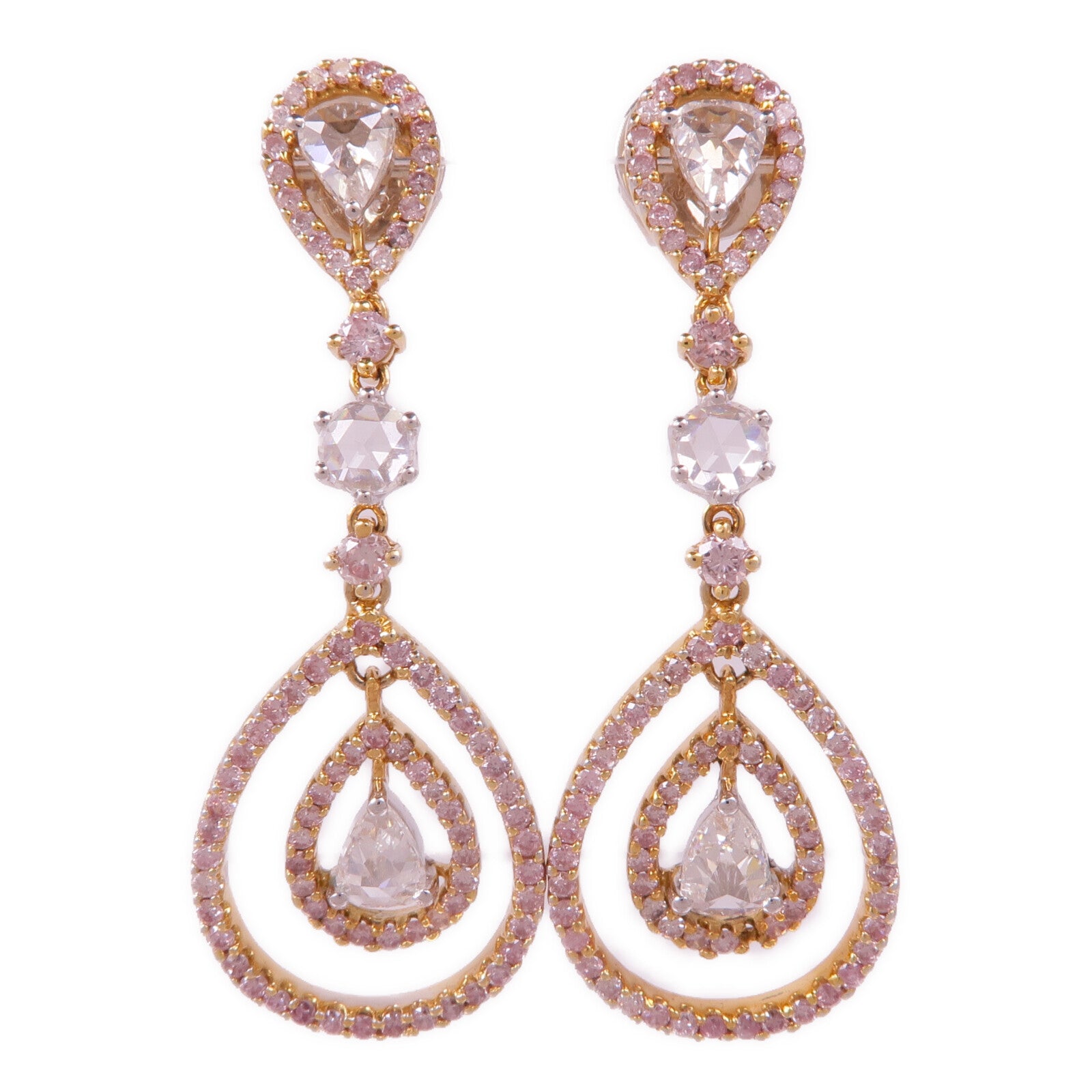 JEWELRY 18K黃金/白金Diamond Earrings鑽石耳環