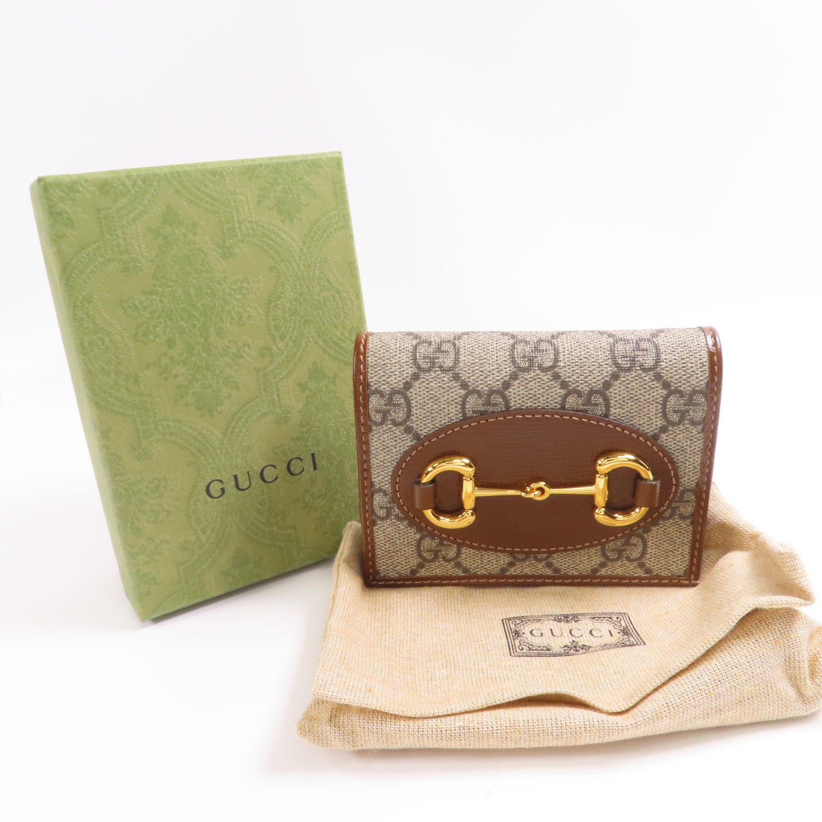 GUCCI 塗層帆布Wallet金扣錢包