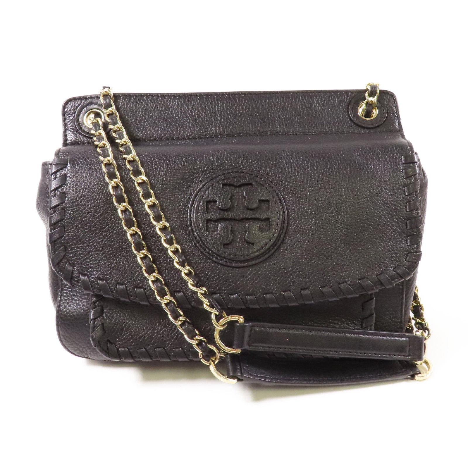 Tory Burch 皮革Shoulder Bag金扣鏈帶肩背袋