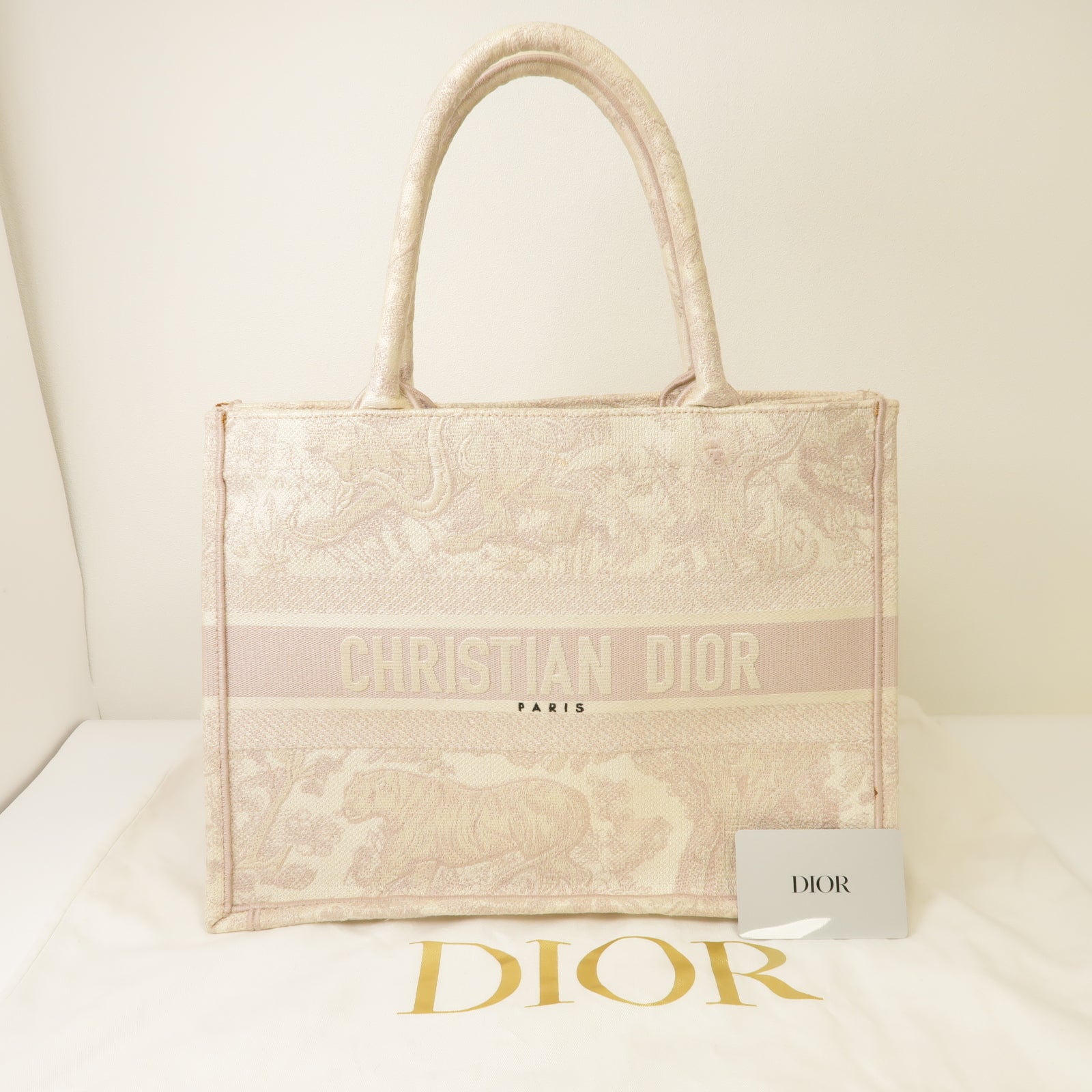 Dior 【激減優惠】帆布Medium Book Tote Bag手挽袋粉紅色