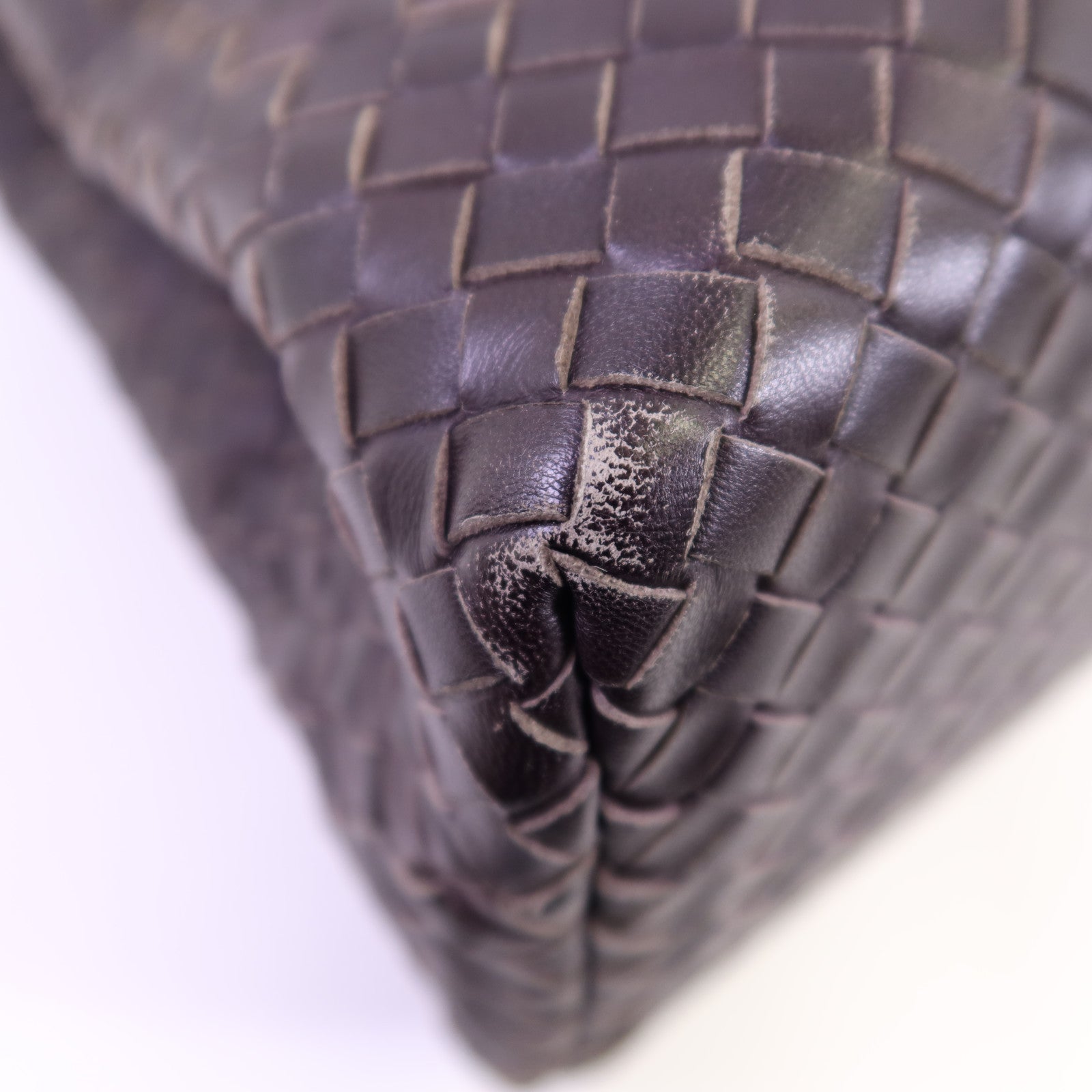 BOTTEGA VENETA 織紋皮革Roma Medium金扣手挽袋
