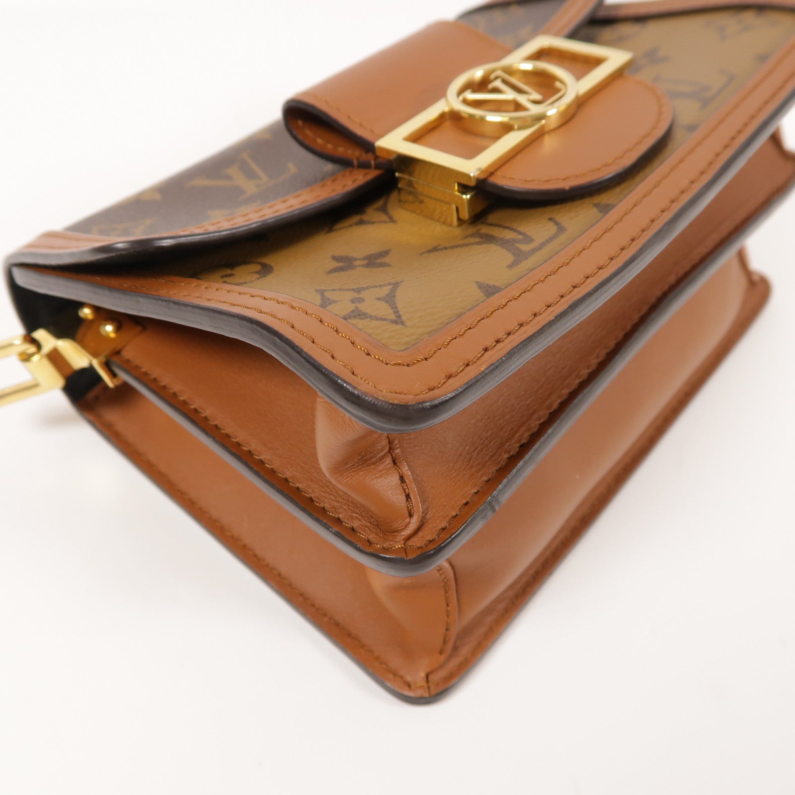 LOUIS VUITTON Monogrqam Reverse Mini Dauphine肩背袋棕色