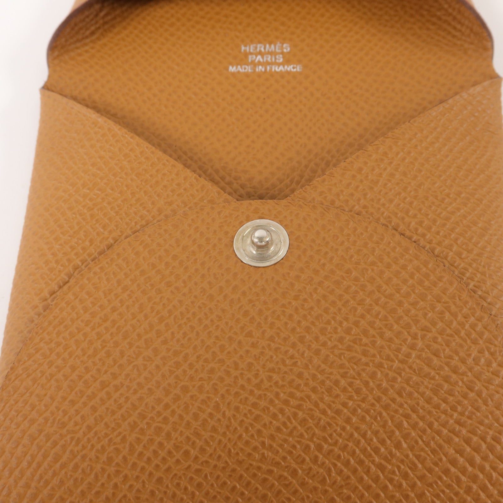 HERMES Epsom皮革Bastia Change Purse零錢包Gold