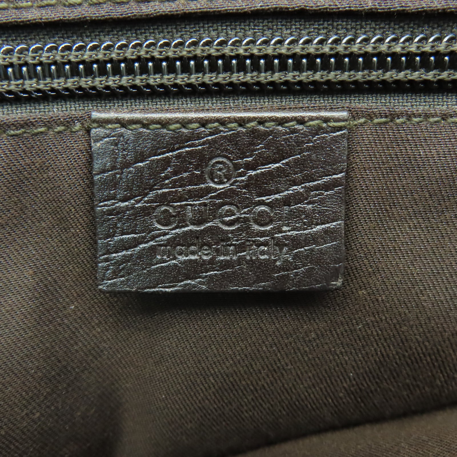 GUCCI 【激減優惠】塗層帆布Shoulder Bag銀扣肩背袋啡色
