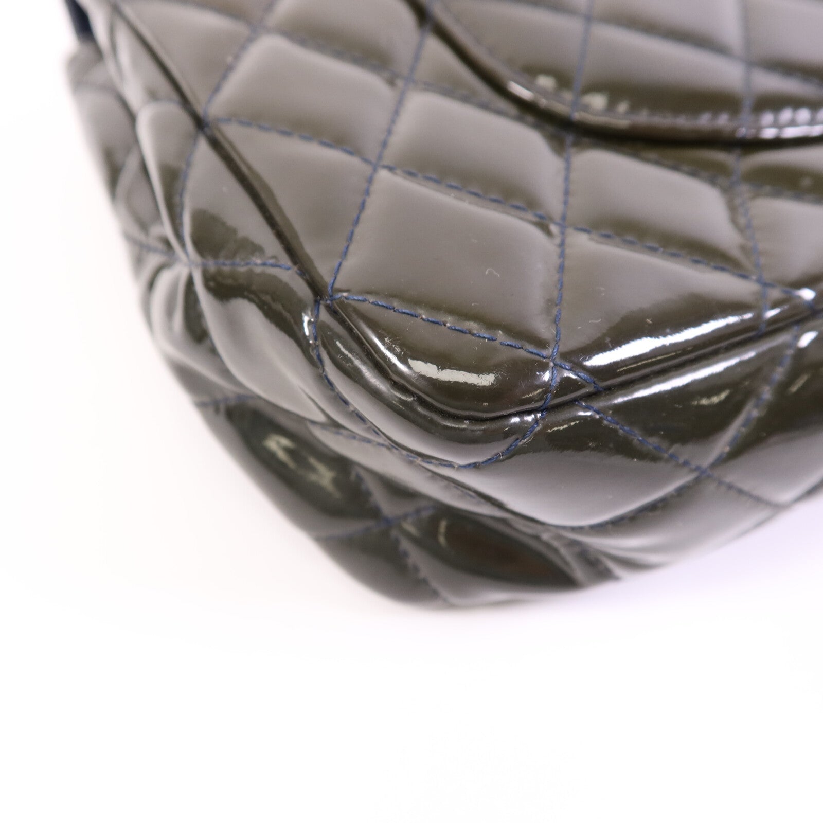 CHANEL 漆皮皮革Classic 25銀扣鏈帶肩背袋