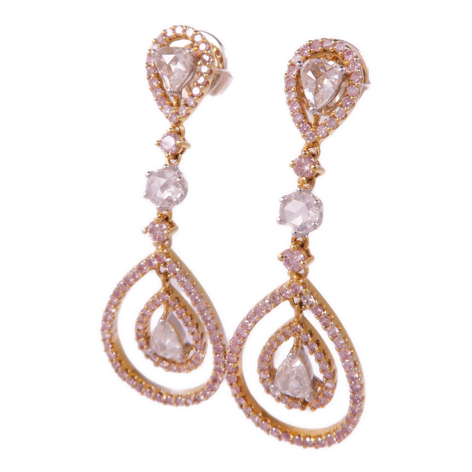 JEWELRY 18K黃金/白金Diamond Earrings鑽石耳環