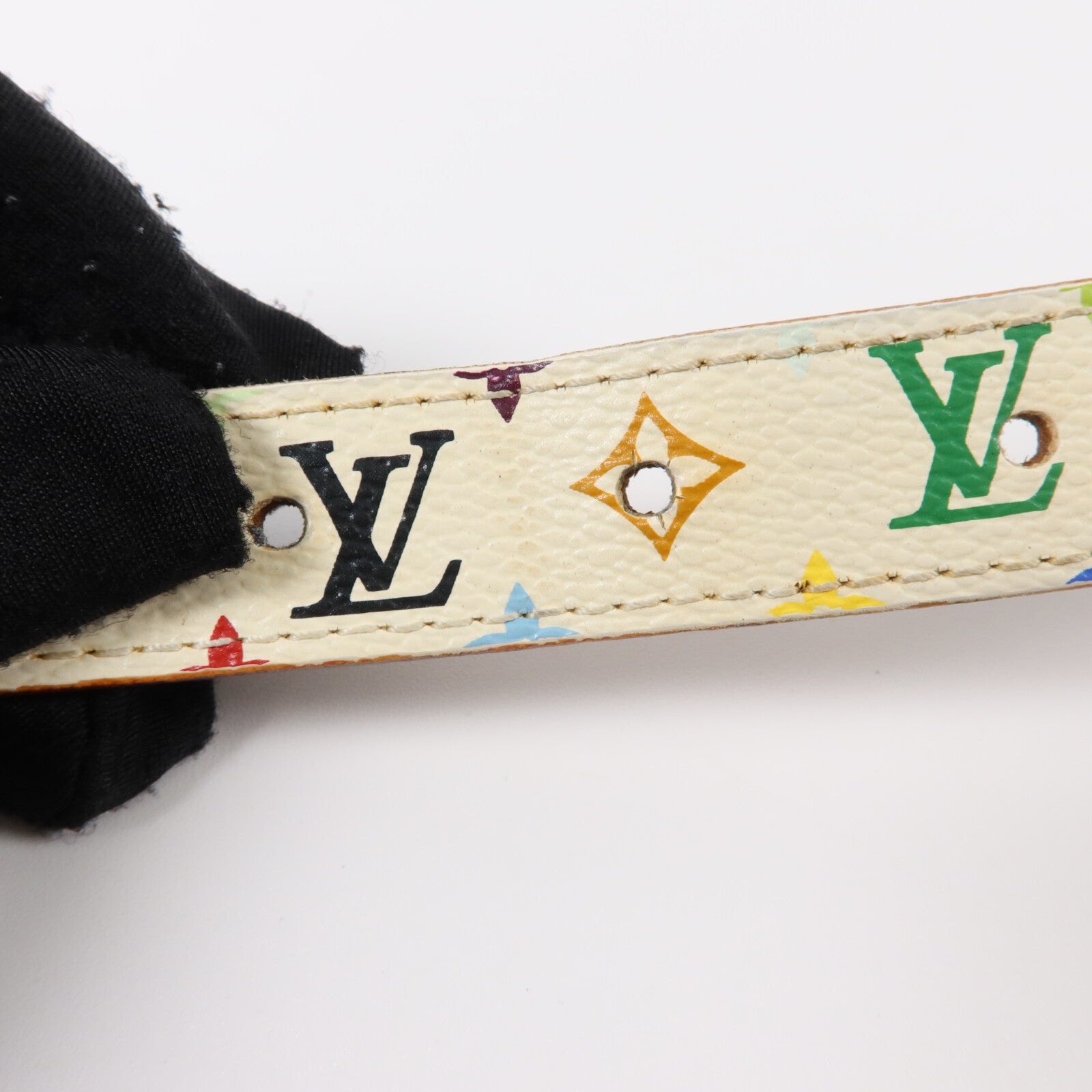 LOUIS VUITTON Monogram Multicolore Belt 90cm金扣腰帶