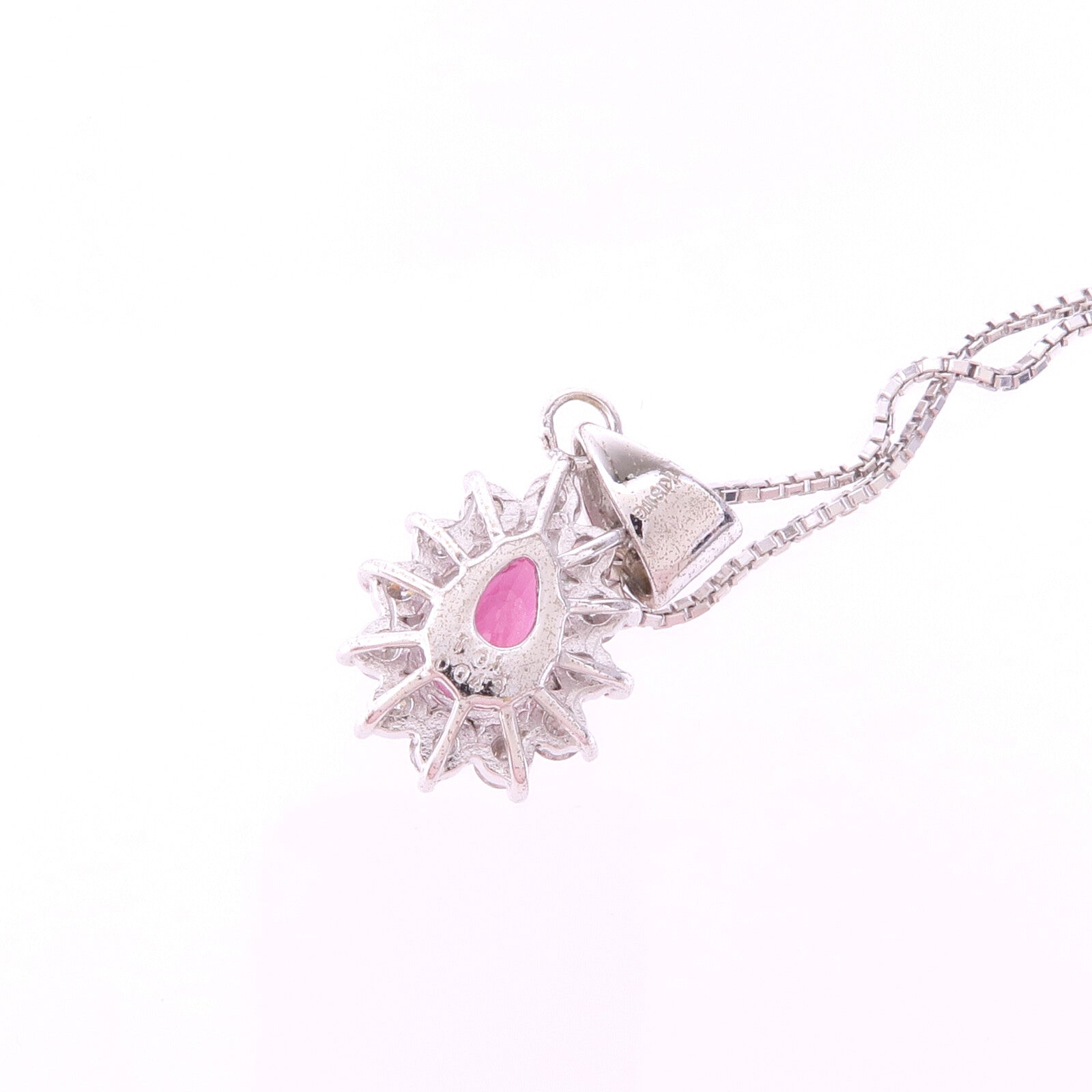 JEWELRY 18K白金Ruby Diamond Necklace紅寶石/鑽石項鍊