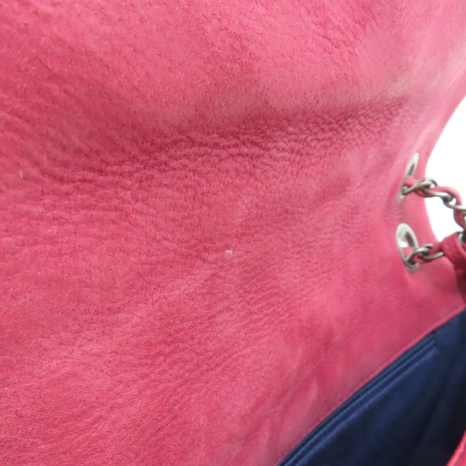 CHANEL 【激減優惠】菱格羊皮皮革Chain Shoulder Bag銀扣鏈帶肩背袋紅色