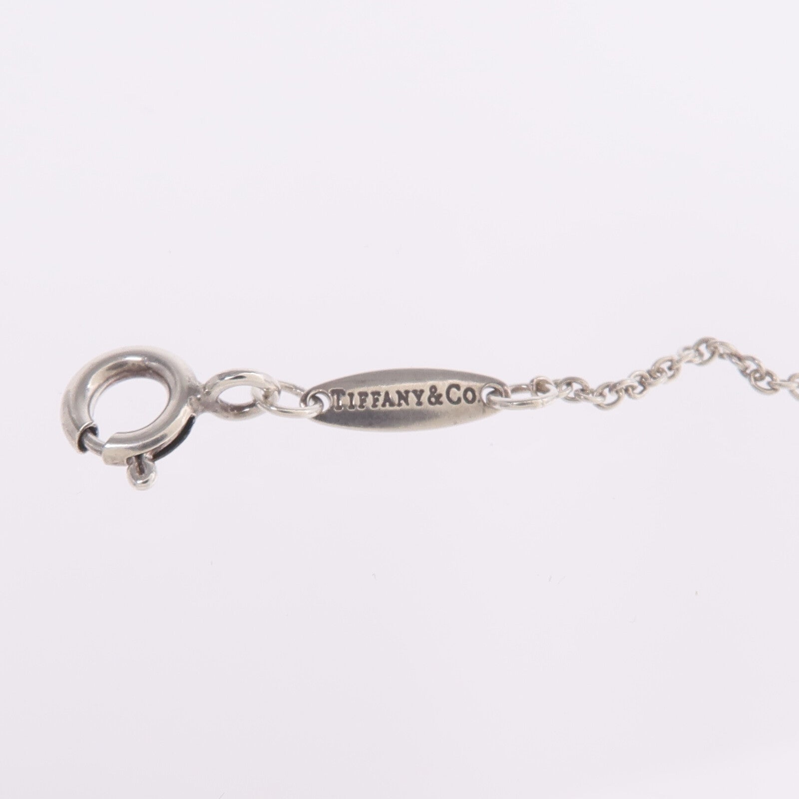 TIFFANY＆CO 925純銀Elsa Peretti Bean Pendant項鍊