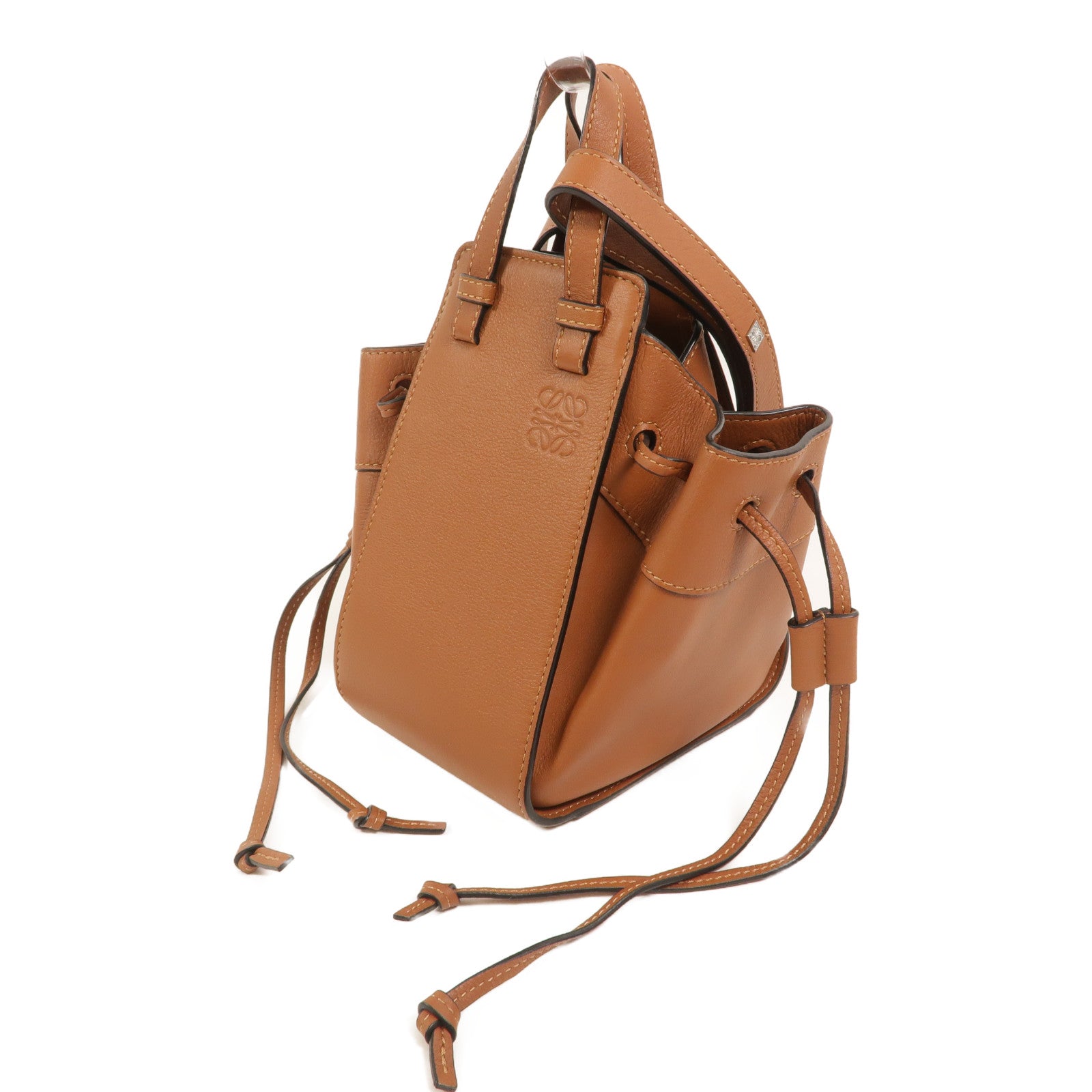 LOEWE 牛皮皮革Hammock mini手挽肩背兩用袋