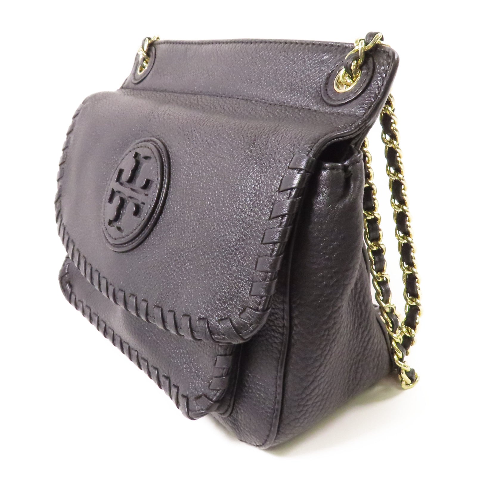 Tory Burch 皮革Shoulder Bag金扣鏈帶肩背袋