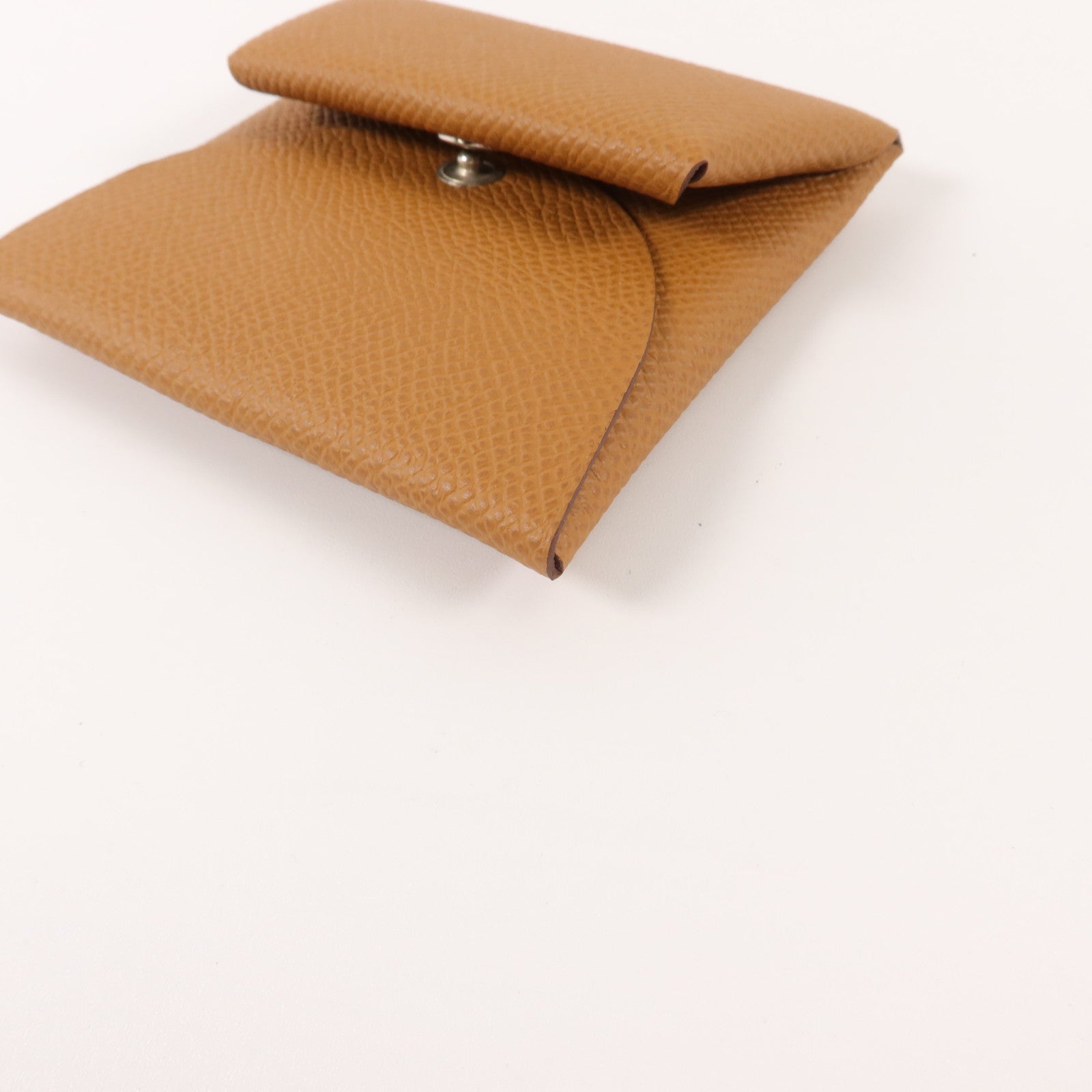 HERMES Epsom皮革Bastia Change Purse零錢包Gold