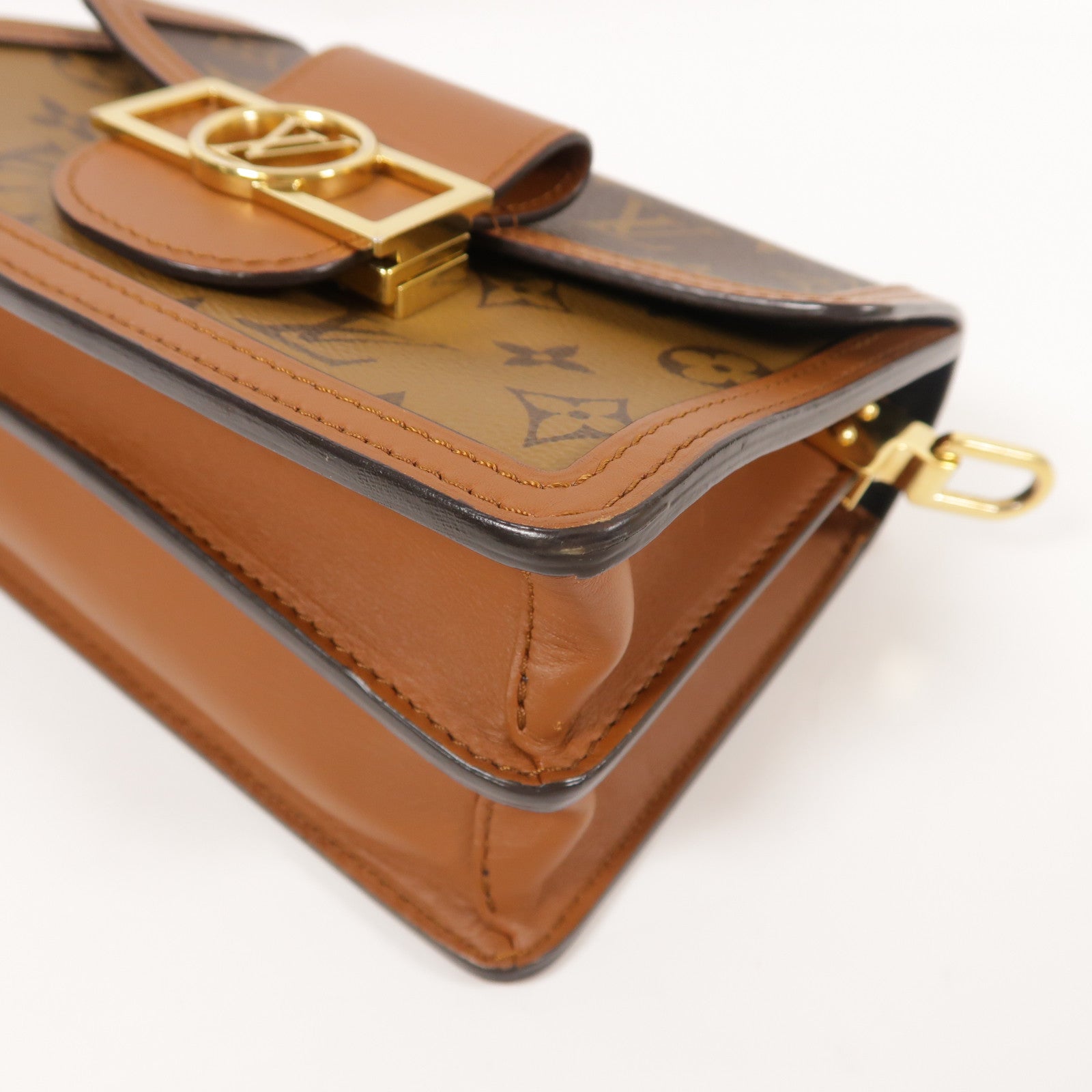 LOUIS VUITTON Monogrqam Reverse Mini Dauphine肩背袋棕色