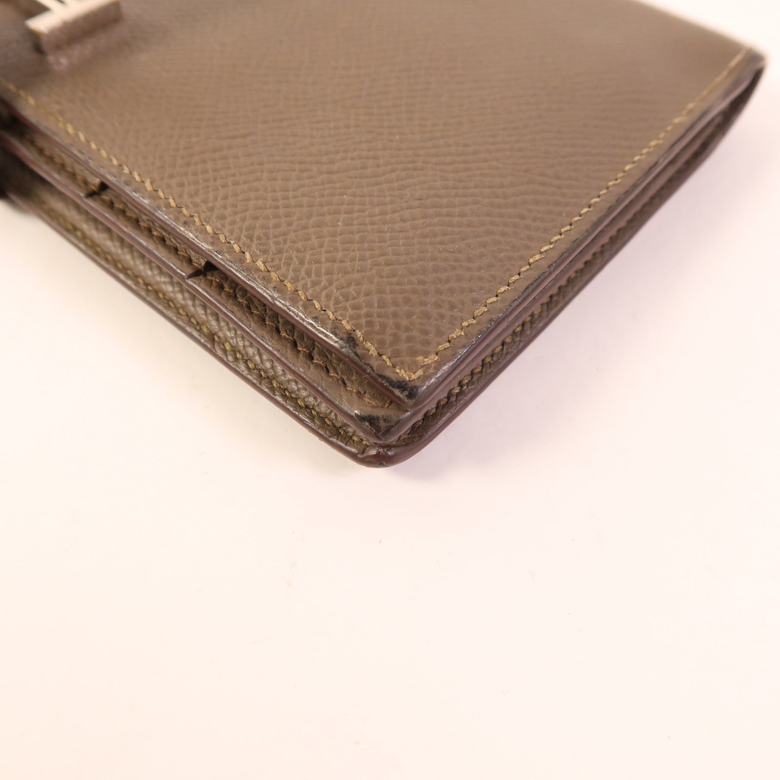 HERMES 【激減優惠】Epsom皮革Bearn Long Wallet銀扣錢包