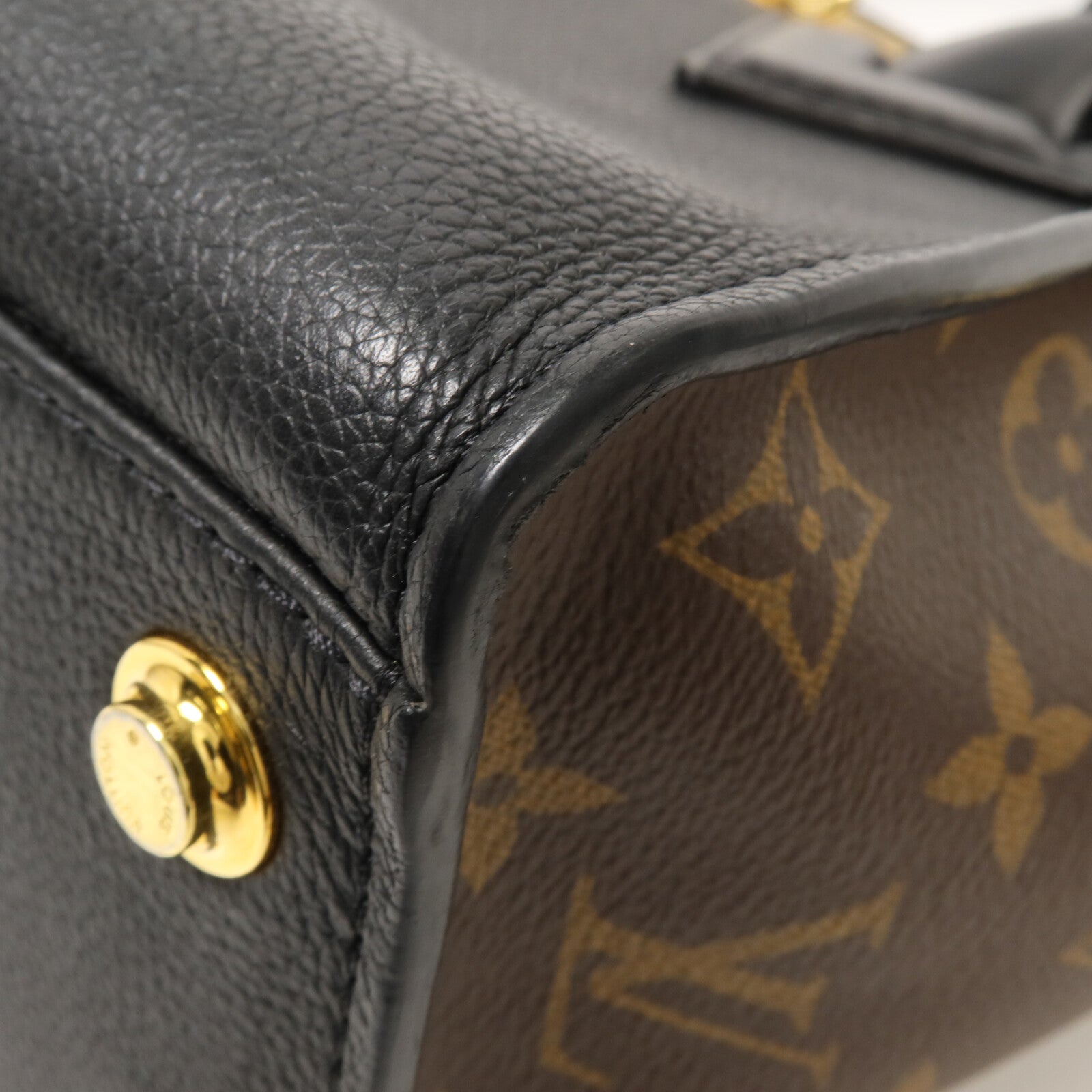 LOUIS VUITTON Monogram/牛皮皮革 On My Side PM手挽肩背兩用袋