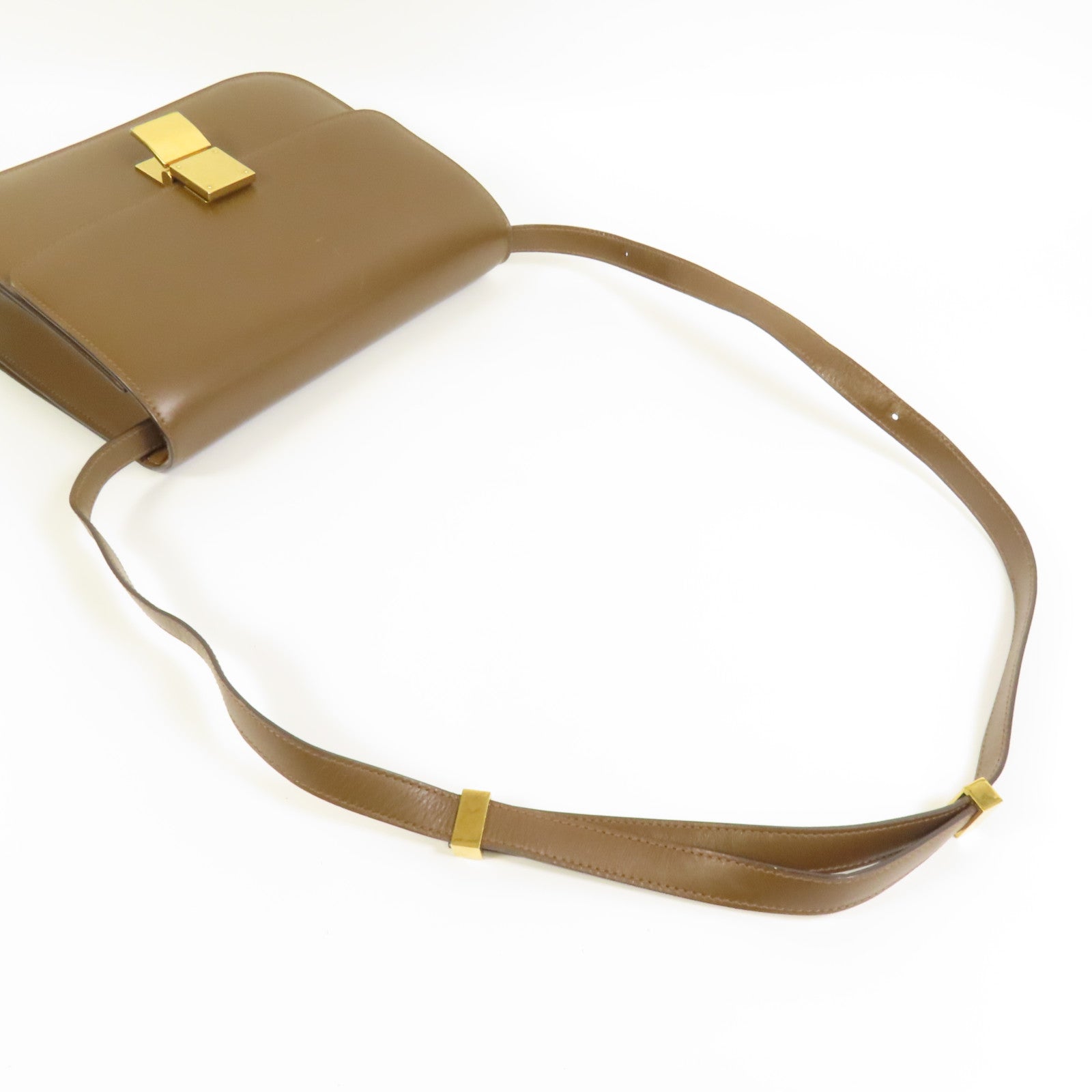 CELINE 牛皮皮革Classic Box金扣肩背袋