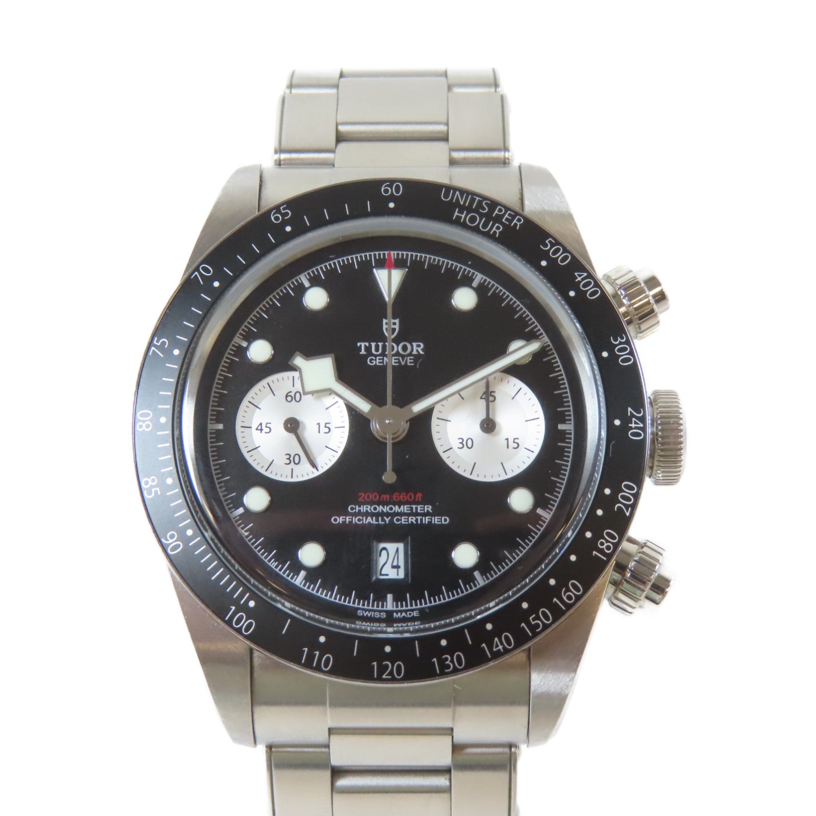 TUDOR Black Bay Chrono不鏽鋼手錶自動機芯黑色