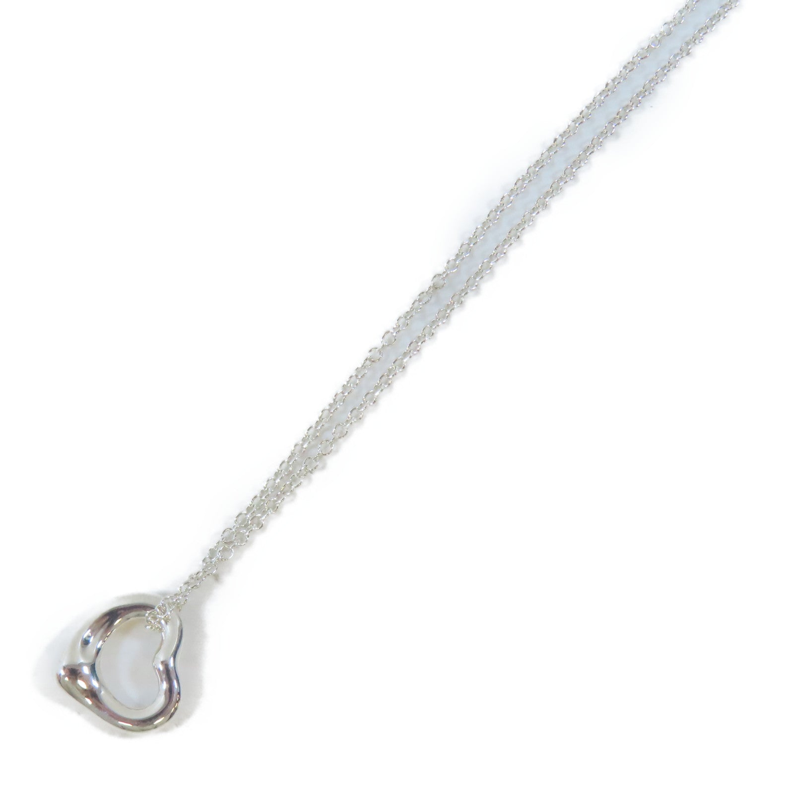 TIFFANY＆CO 925純銀Elsa Peretti Heart Pendant Necklace項鍊