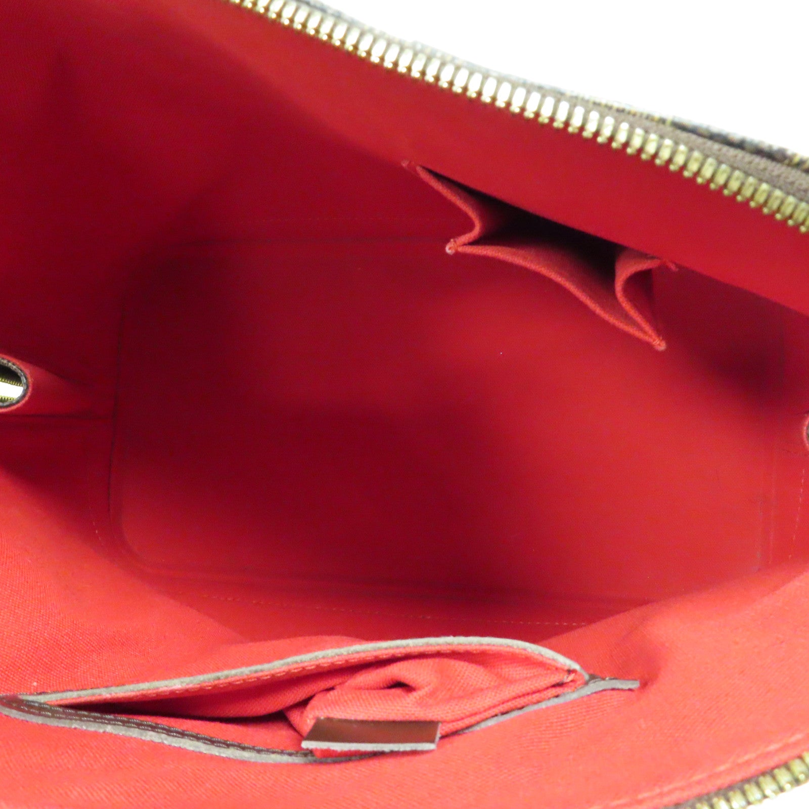 LOUIS VUITTON 【激減優惠】Damier Ebene Alma MM金扣手挽袋啡色
