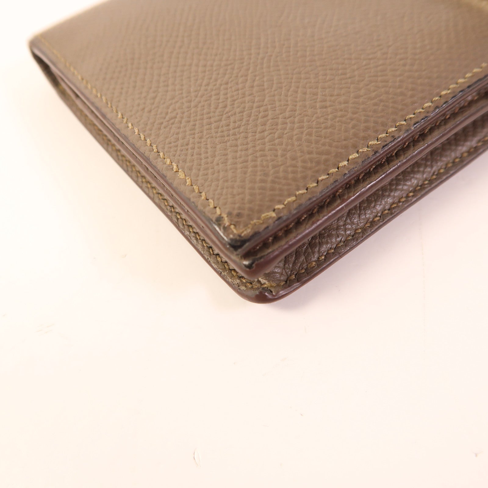 HERMES Epsom皮革Bearn Long Wallet銀扣錢包