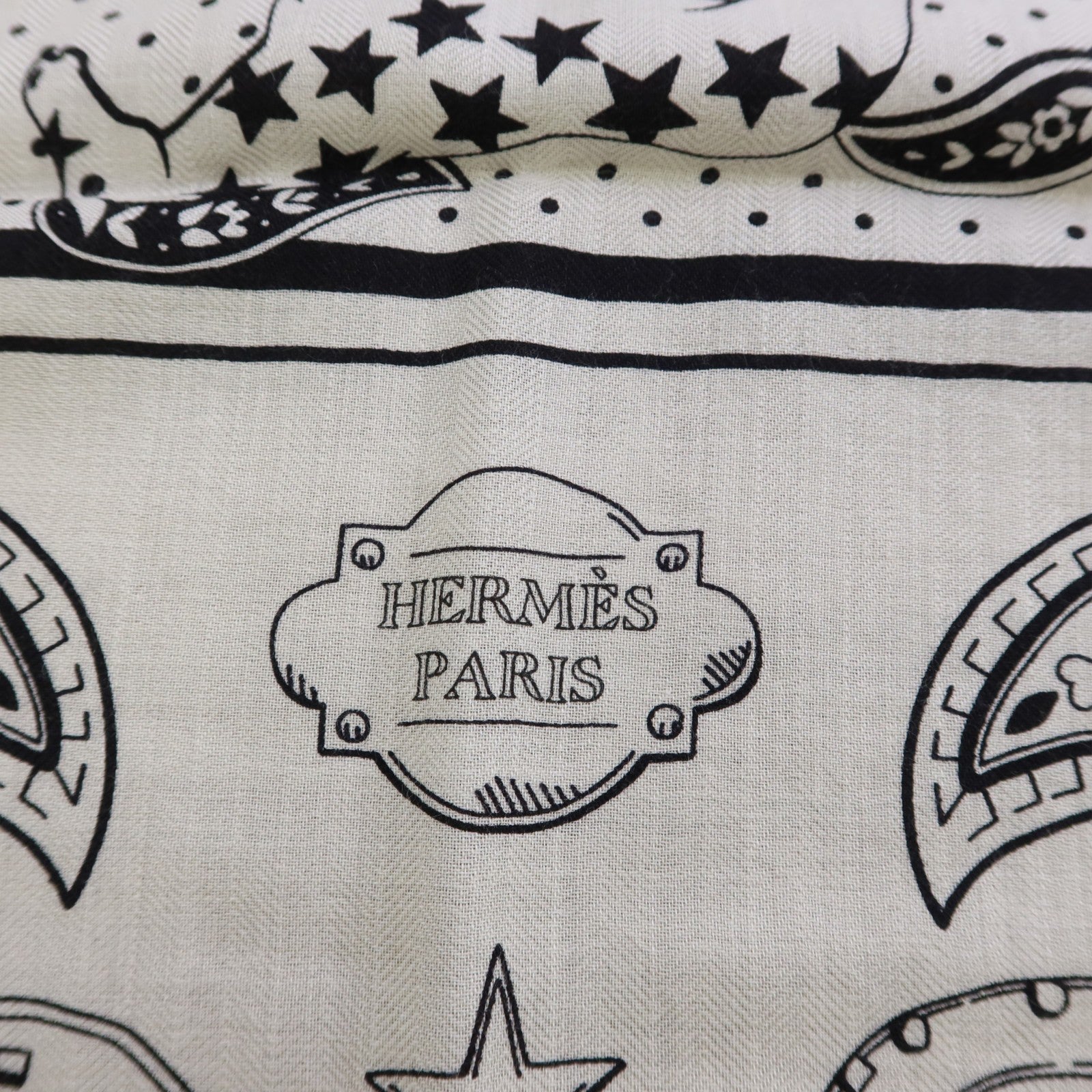 HERMES 羊絨/絲質Mors A Jouets Bandana Shawl 140x140絲巾