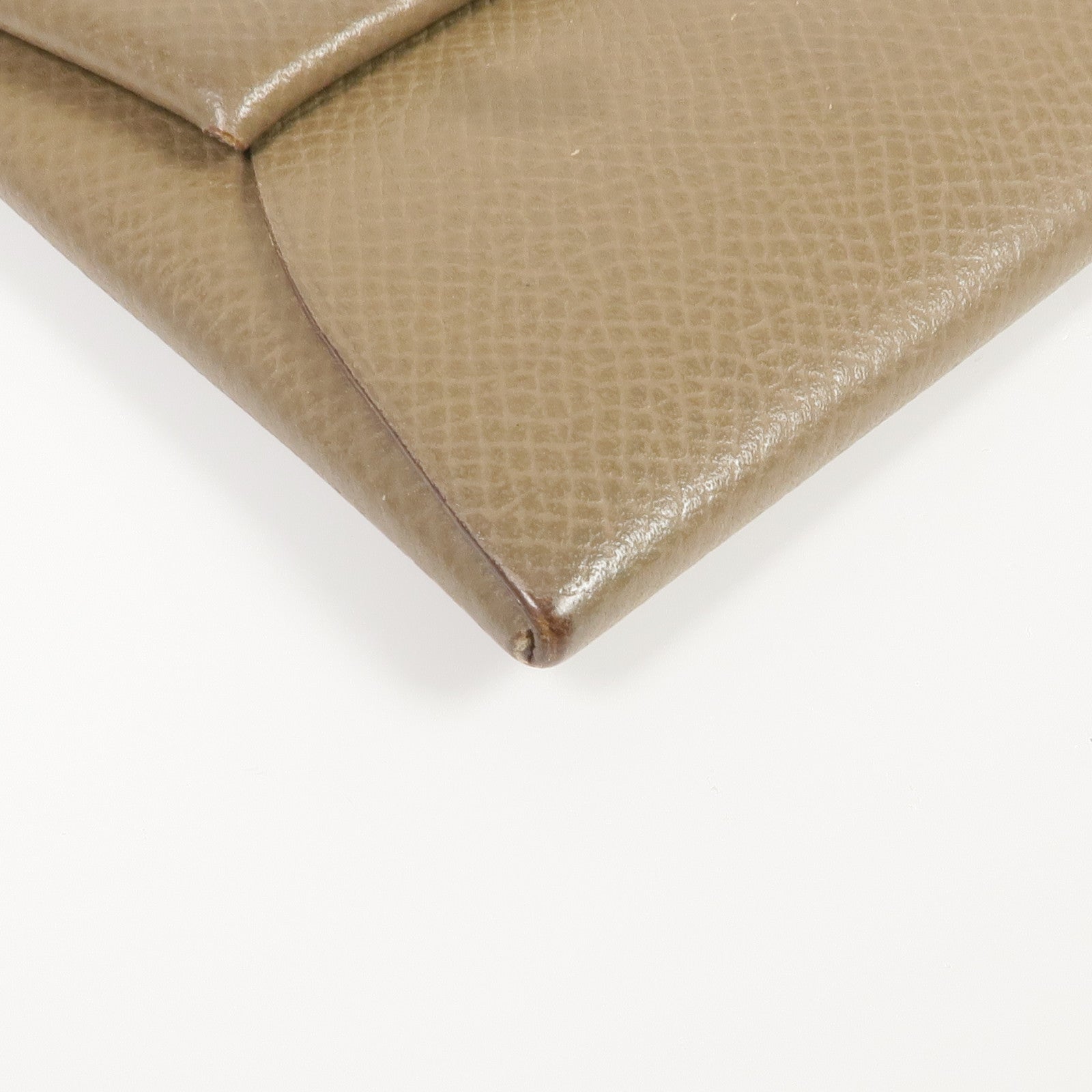 HERMES 【Hermes Fair】Epsom皮革Bastia Coin Case銀扣零錢包Etoupe