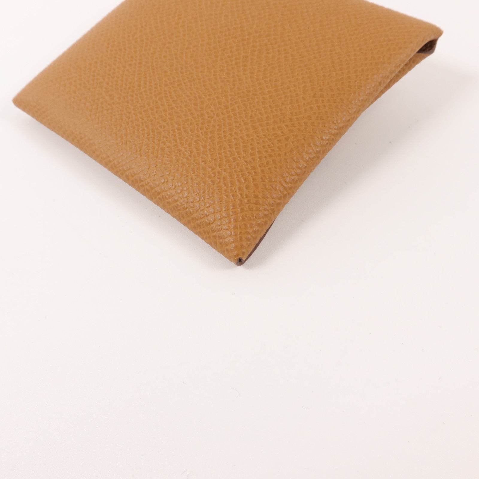 HERMES Epsom皮革Bastia Change Purse零錢包Gold
