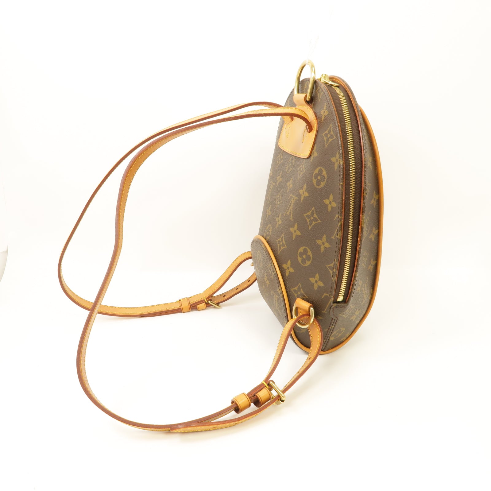LOUIS VUITTON Monogram Ellipse Sac A Dos Backpack金扣背包棕色