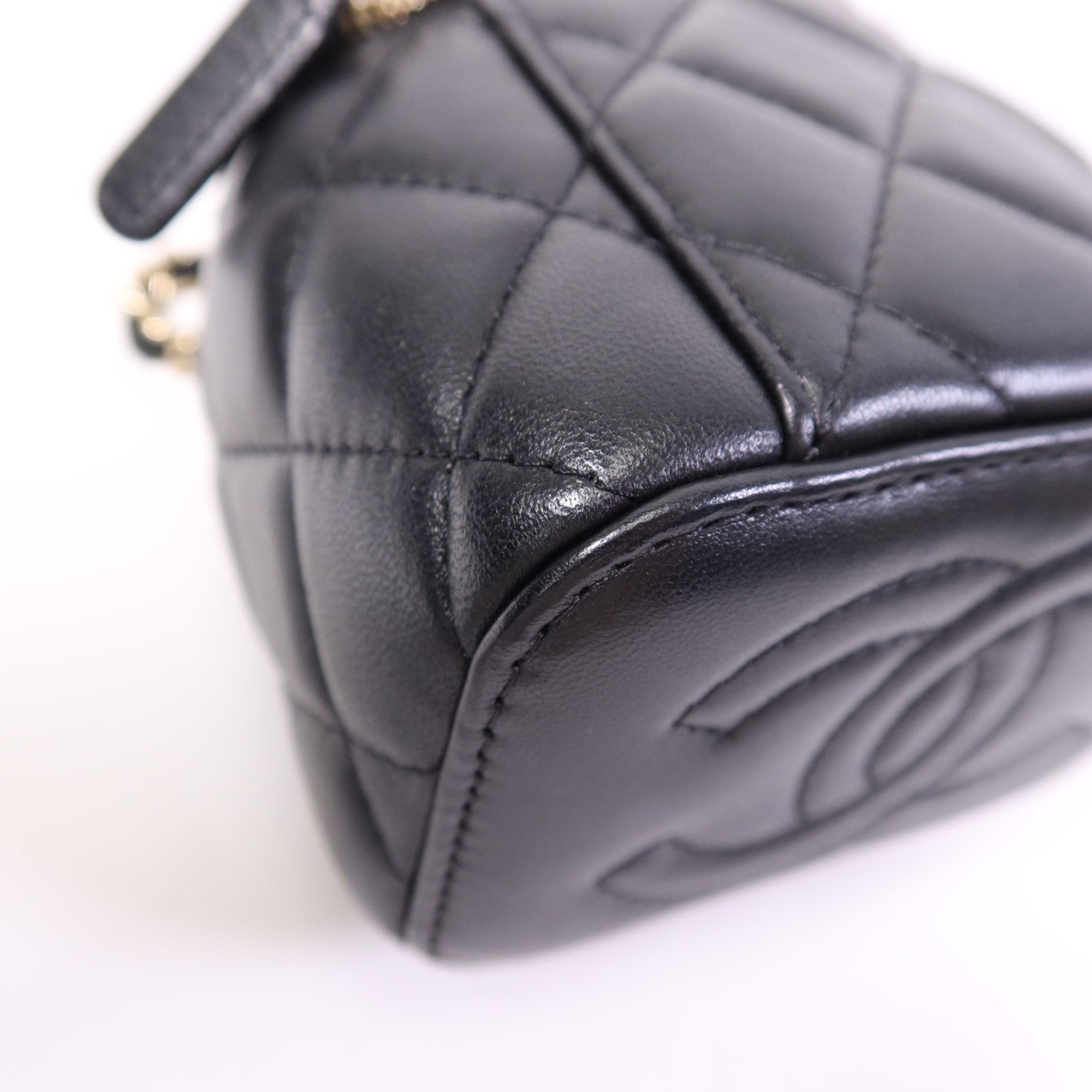 CHANEL 羊皮皮革Chain Shoulder Bag金扣鏈帶肩背袋