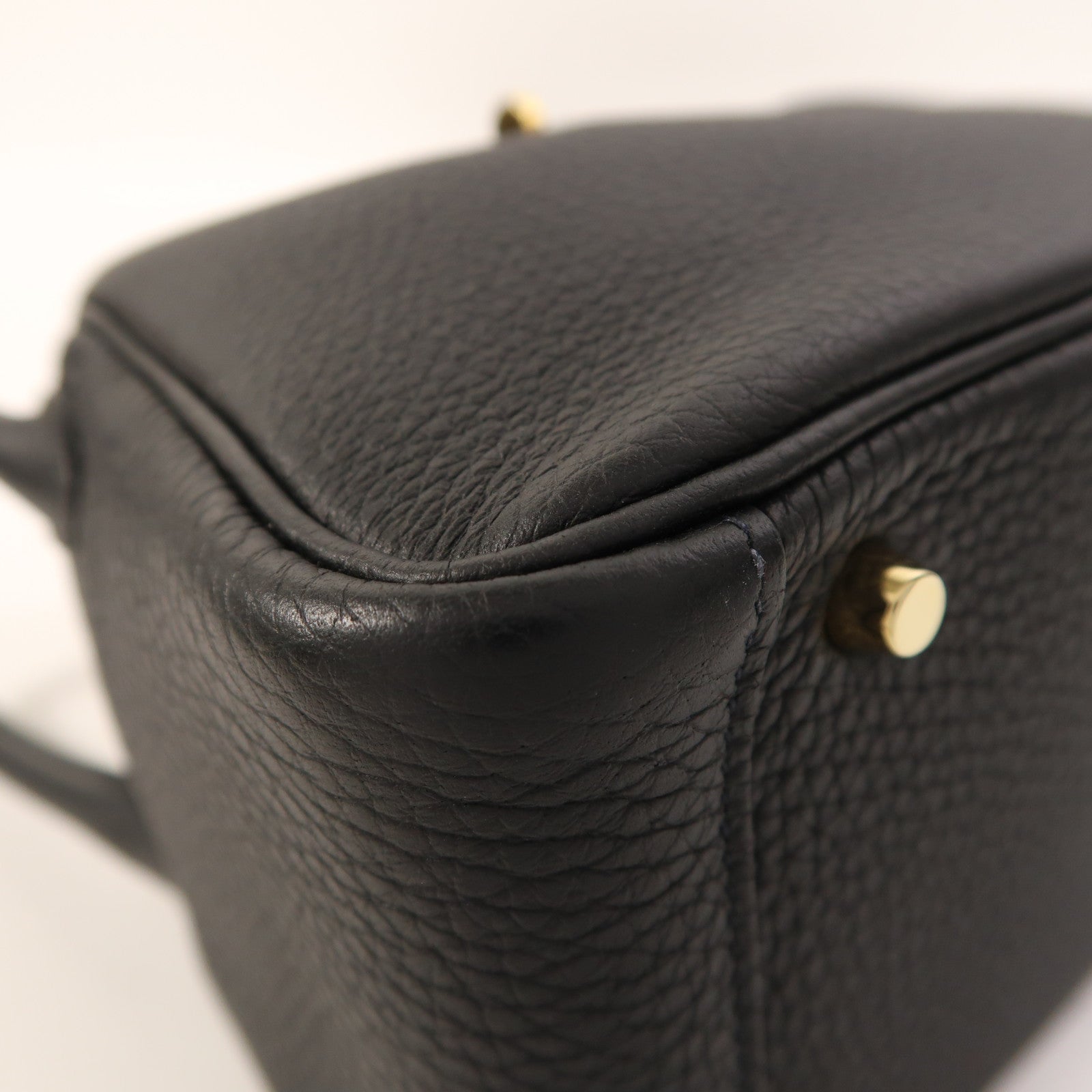 HERMES Clemence皮革Mini Lindy金扣手挽肩背兩用袋