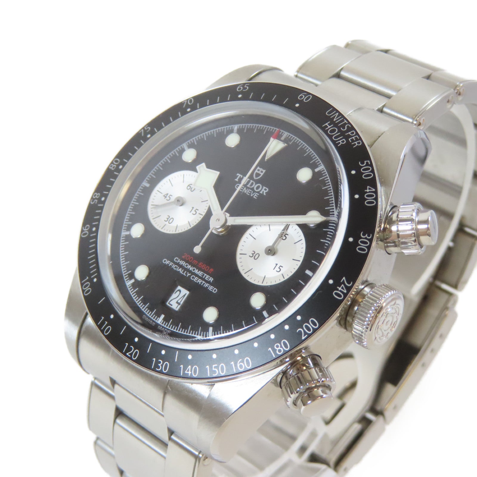 TUDOR Black Bay Chrono不鏽鋼手錶自動機芯黑色
