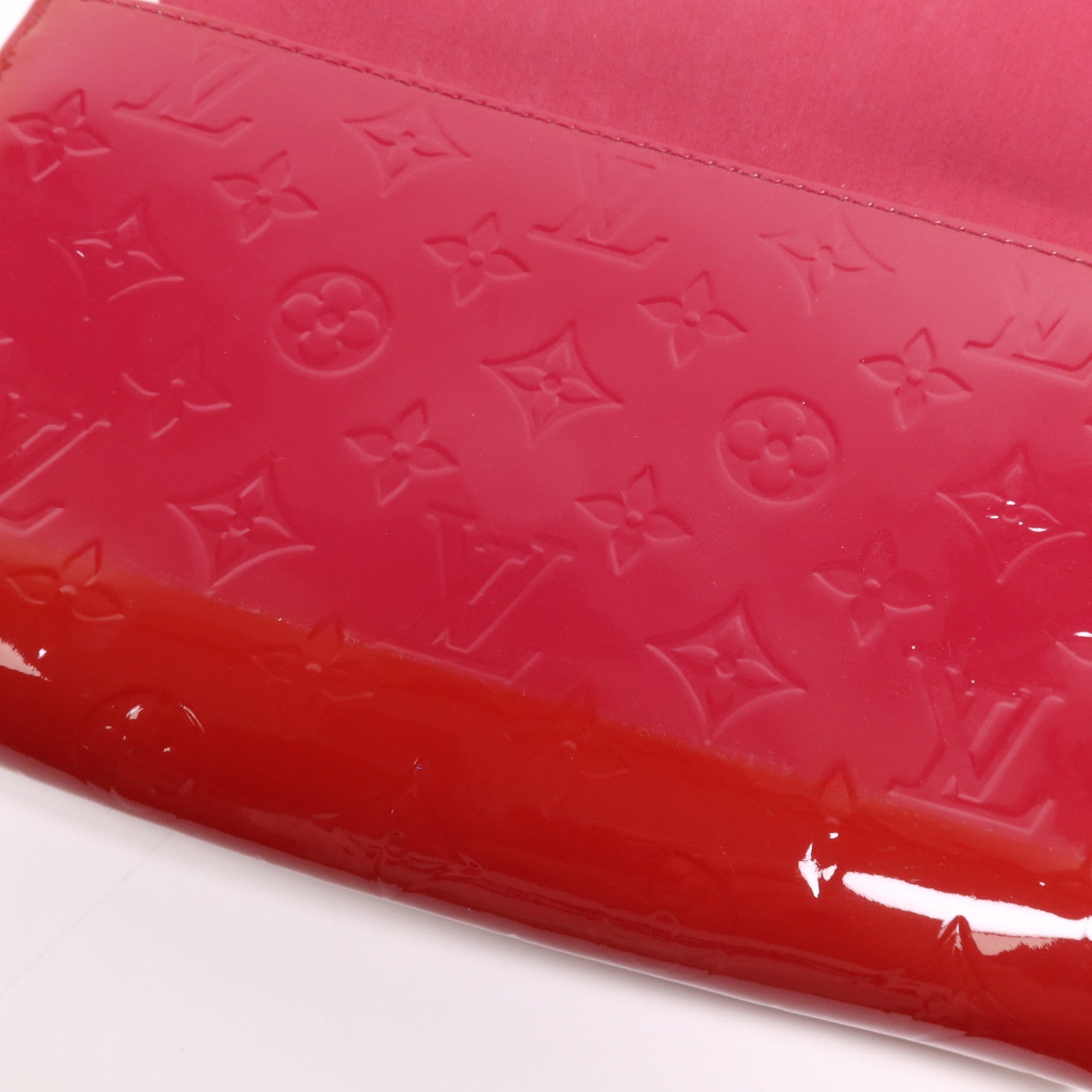 LOUIS VUITTON Monogram Vernis Clutch Ana Shoulder Bag金扣鏈帶肩背袋