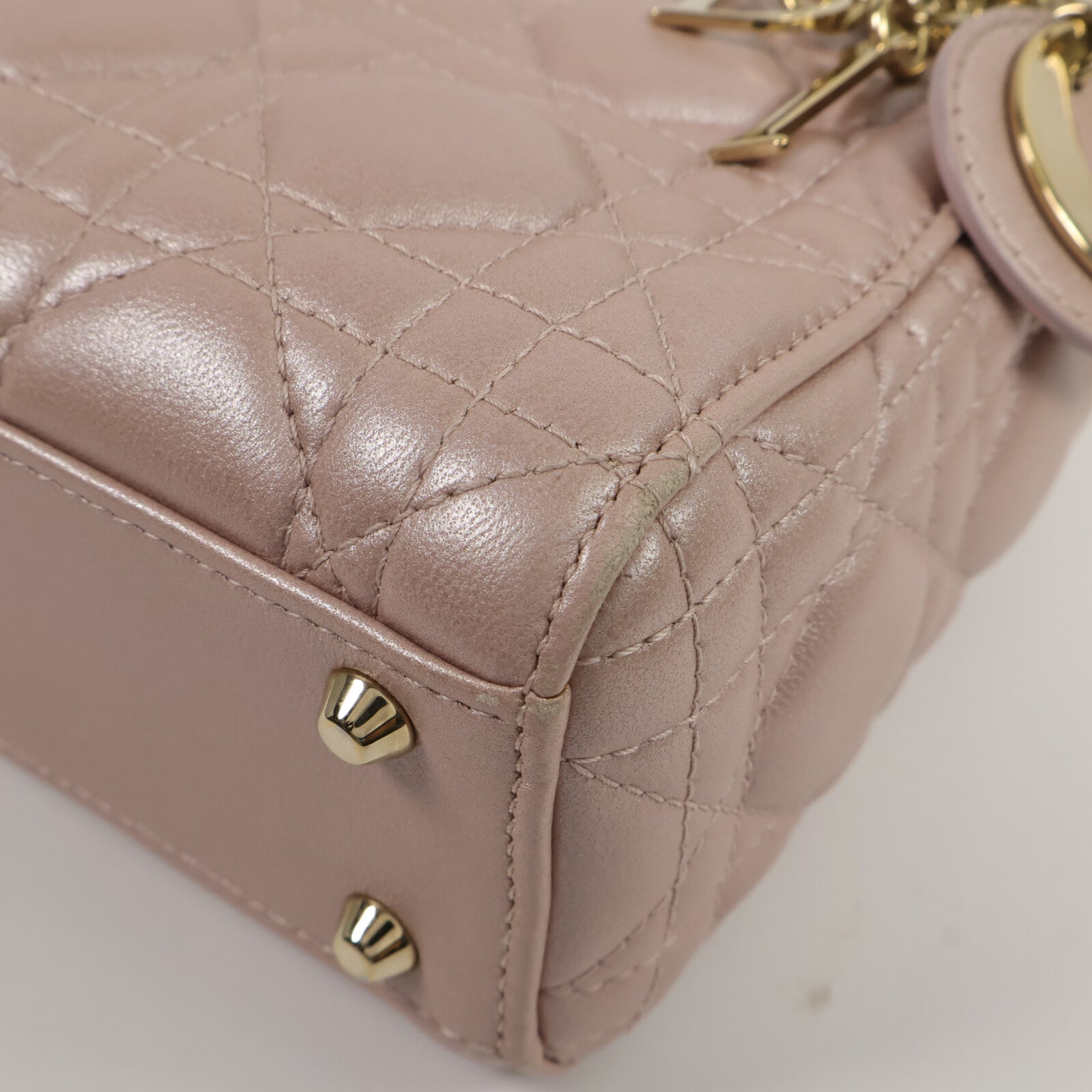 Dior 羊皮皮革Lady Dior Mini手挽肩背兩用袋